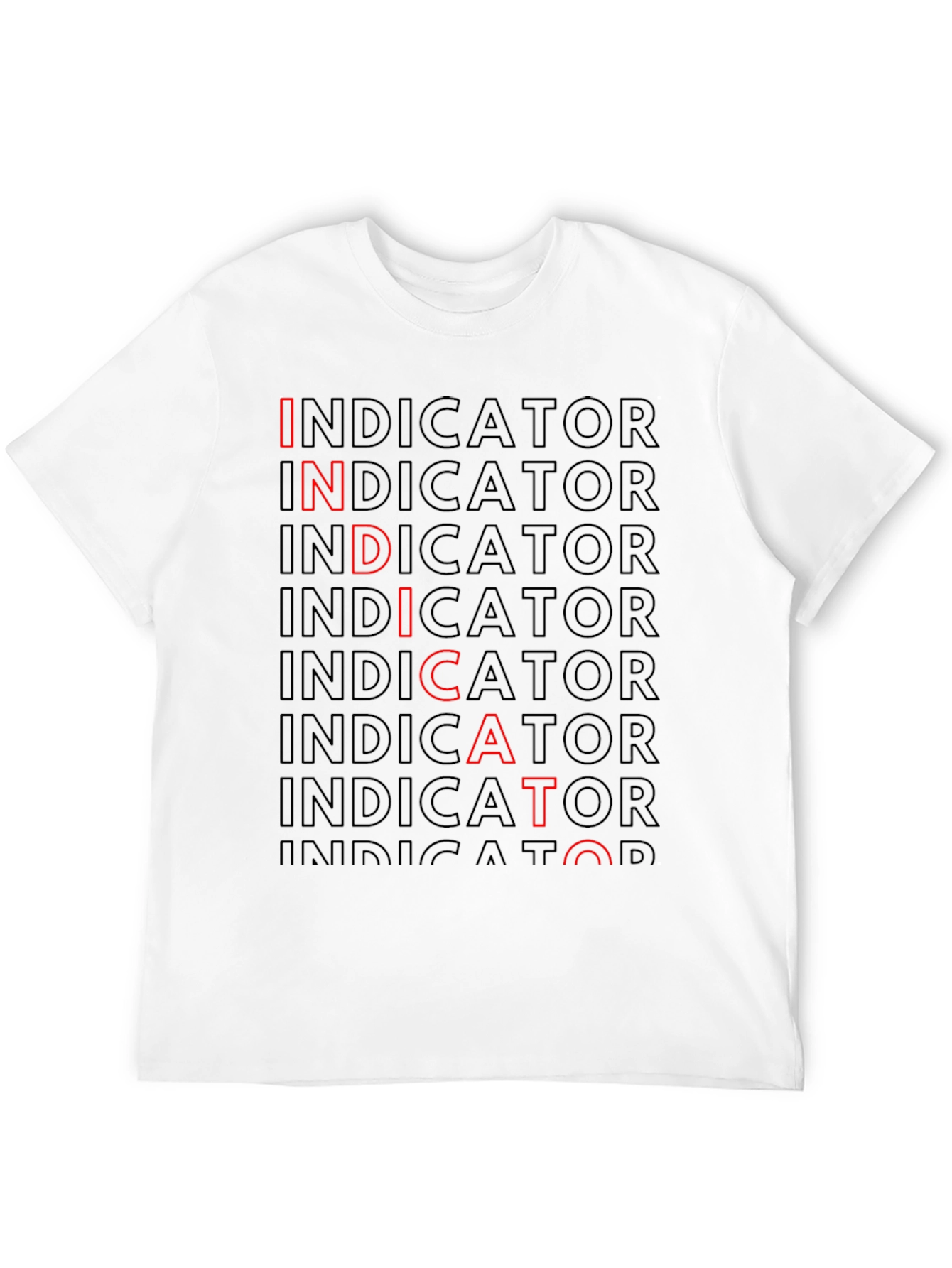 Indicator Pattern Graphic Tee - Black