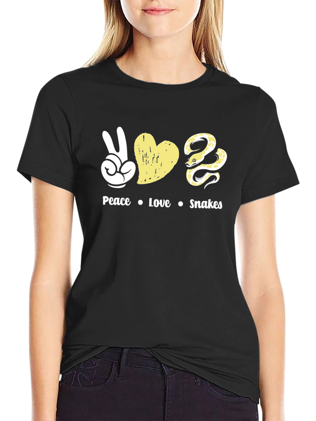 Peace Love Snakes T-Shirt - Unique Graphic Tee
