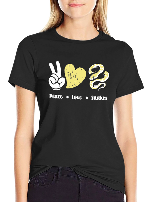 Peace Love Snakes T-Shirt - Unique Graphic Tee