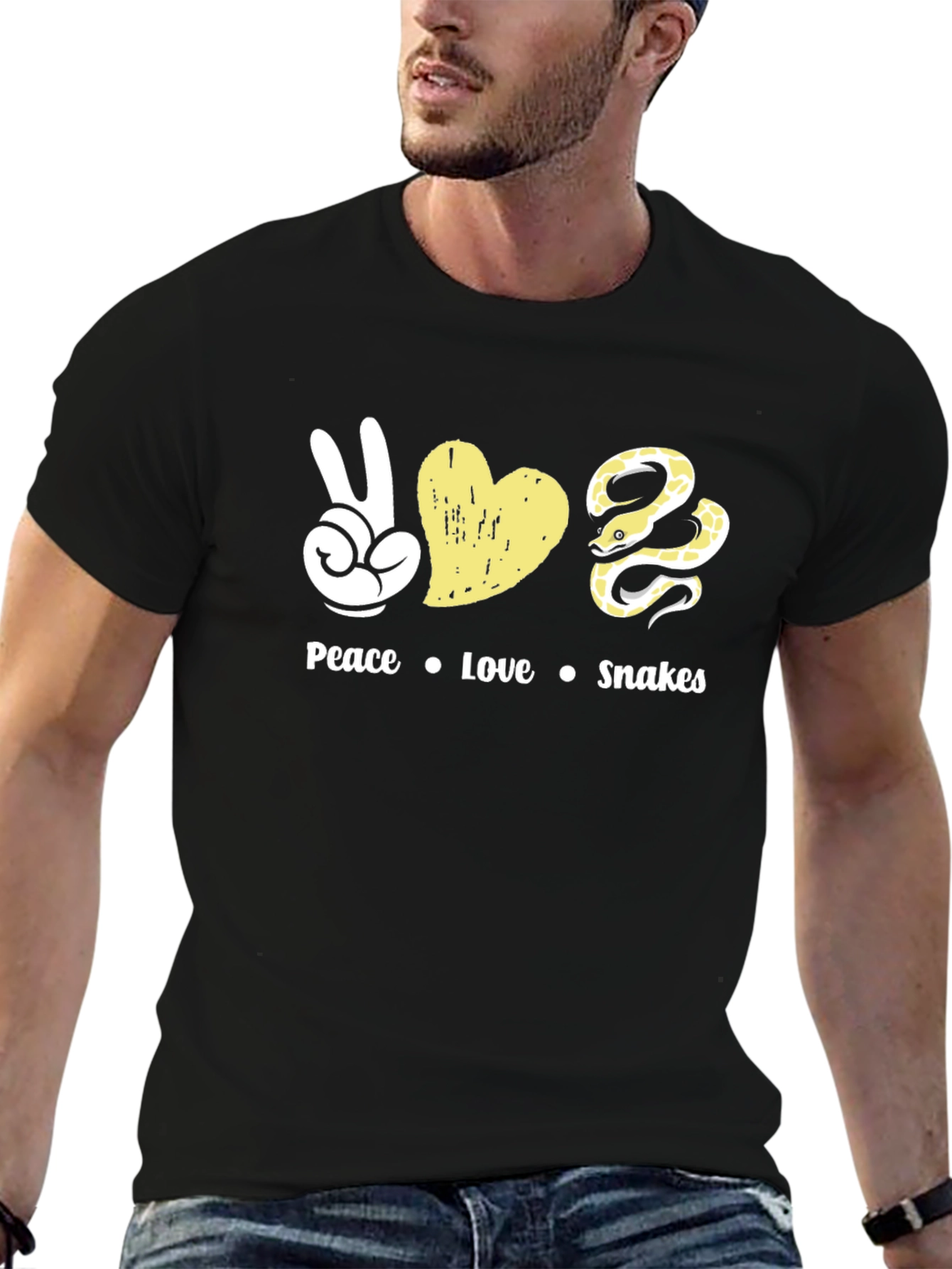Peace Love Snakes T-Shirt - Unique Graphic Tee