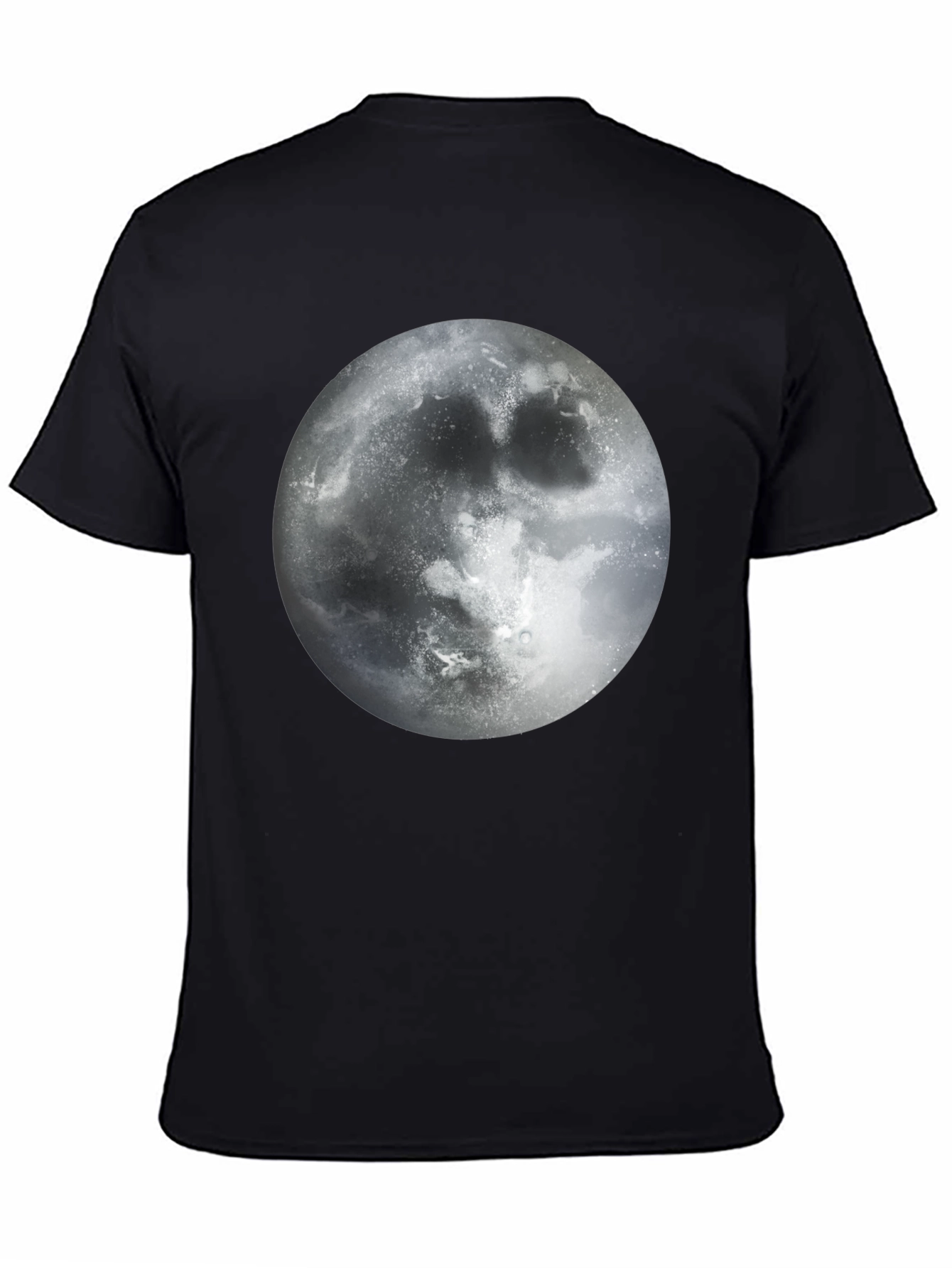 Moon Graphic Black T-Shirt - Lunar Design Tee