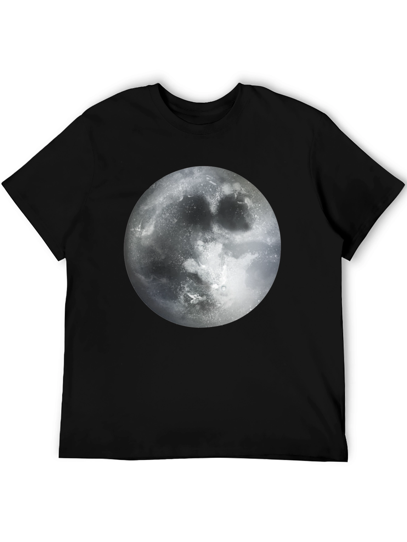 Moon Graphic Black T-Shirt - Lunar Design Tee