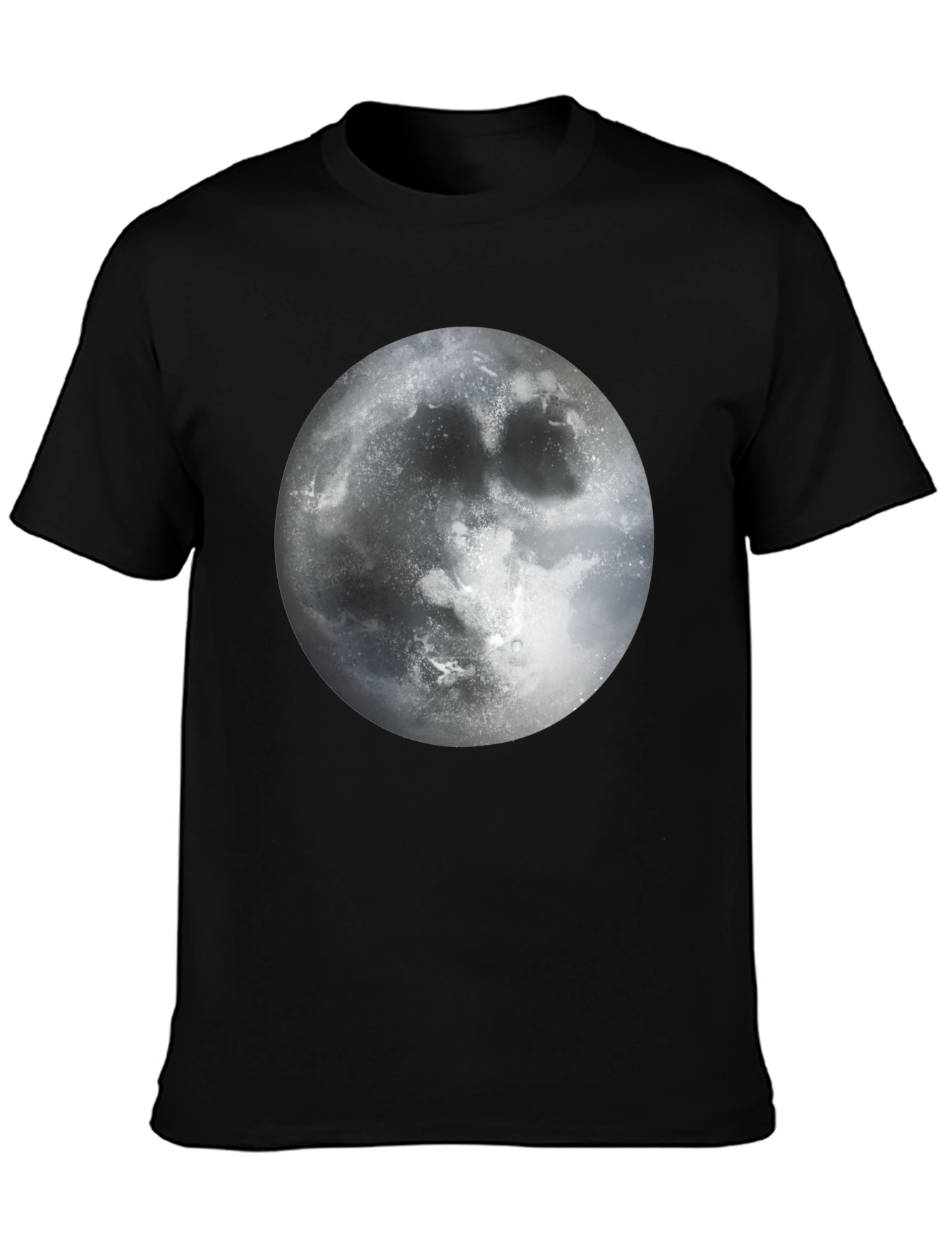 Moon Graphic Black T-Shirt - Lunar Design Tee