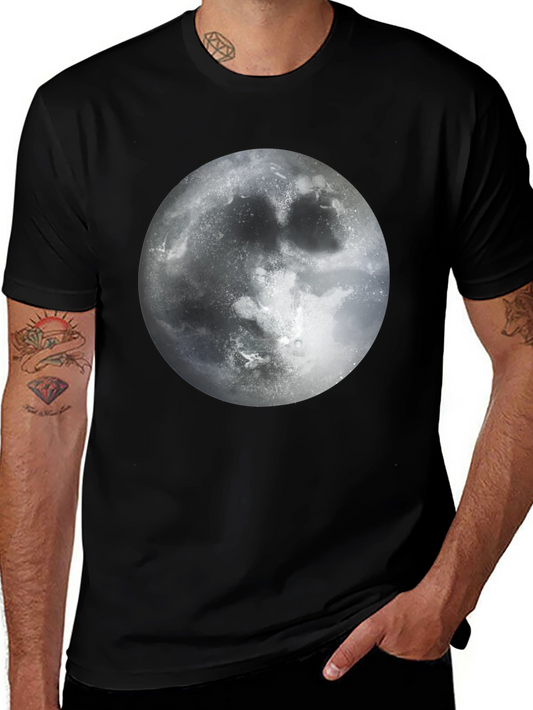 Moon Graphic Black T-Shirt - Lunar Design Tee