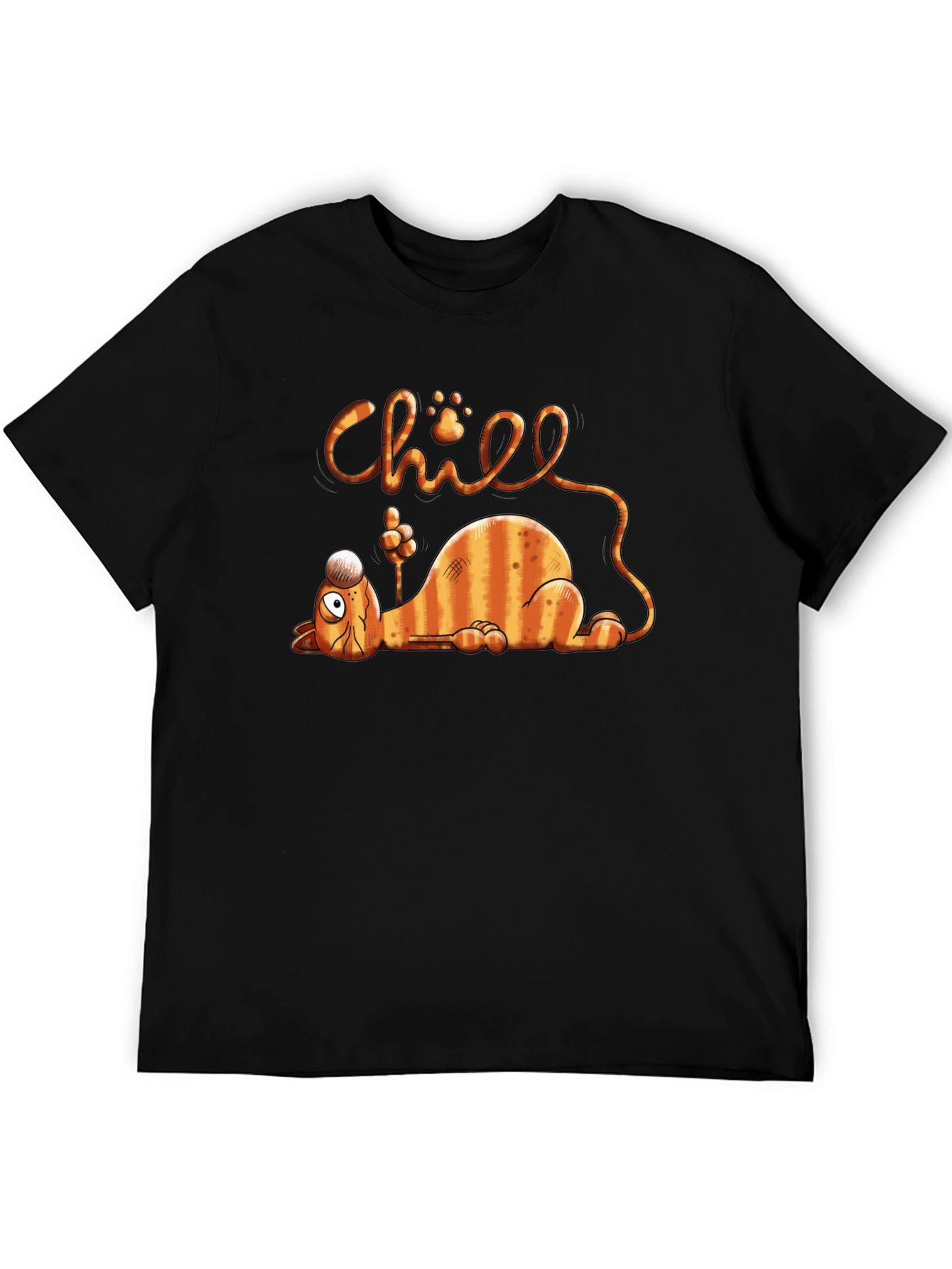 Chill Cat Graphic T-Shirt - Relaxed Fit