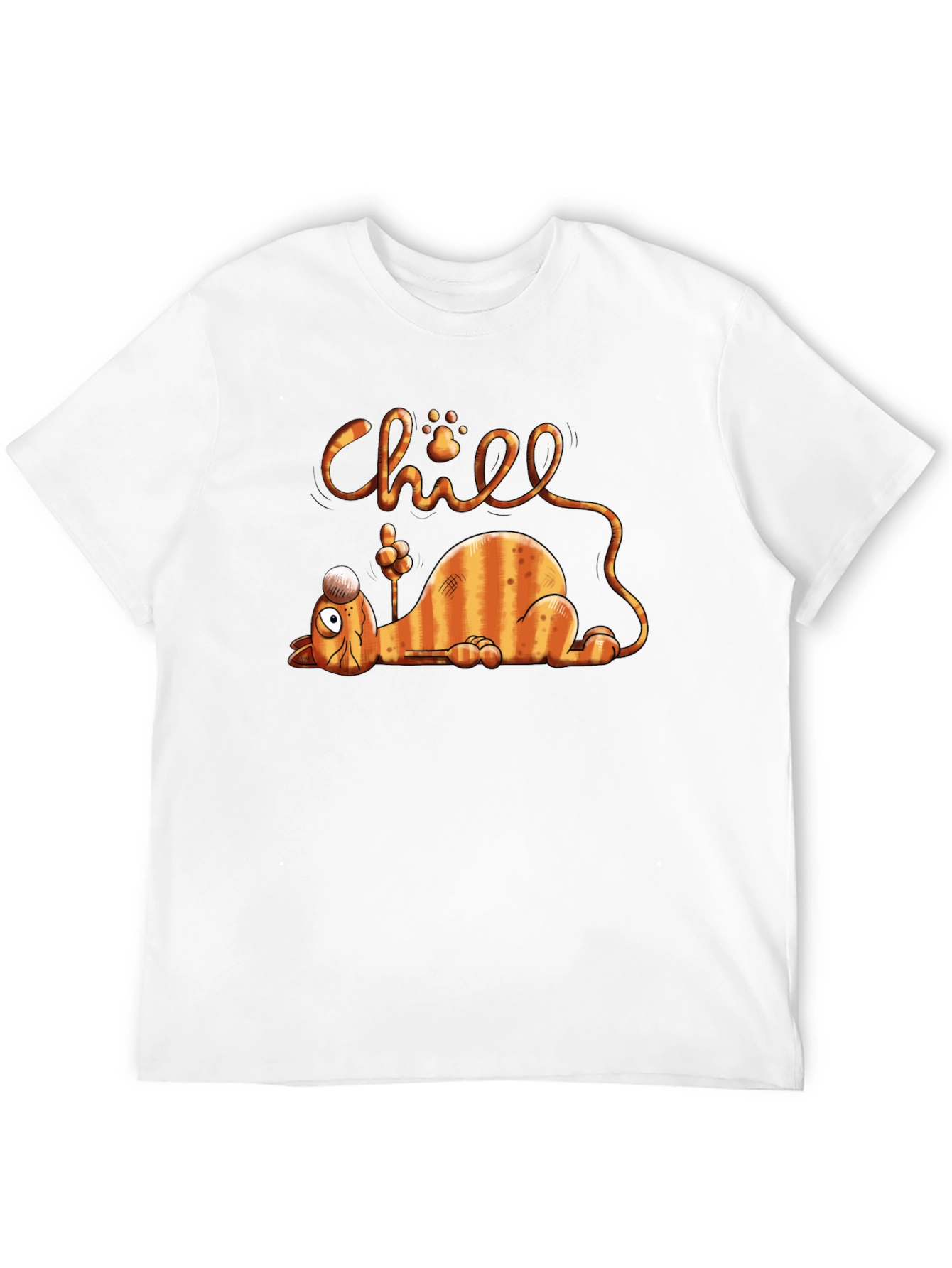 Chill Cat Graphic T-Shirt - Relaxed Fit