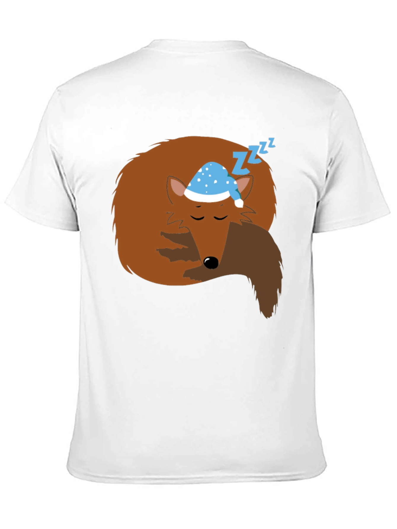Sleeping Fox Graphic Tee - Comfy Black T-Shirt