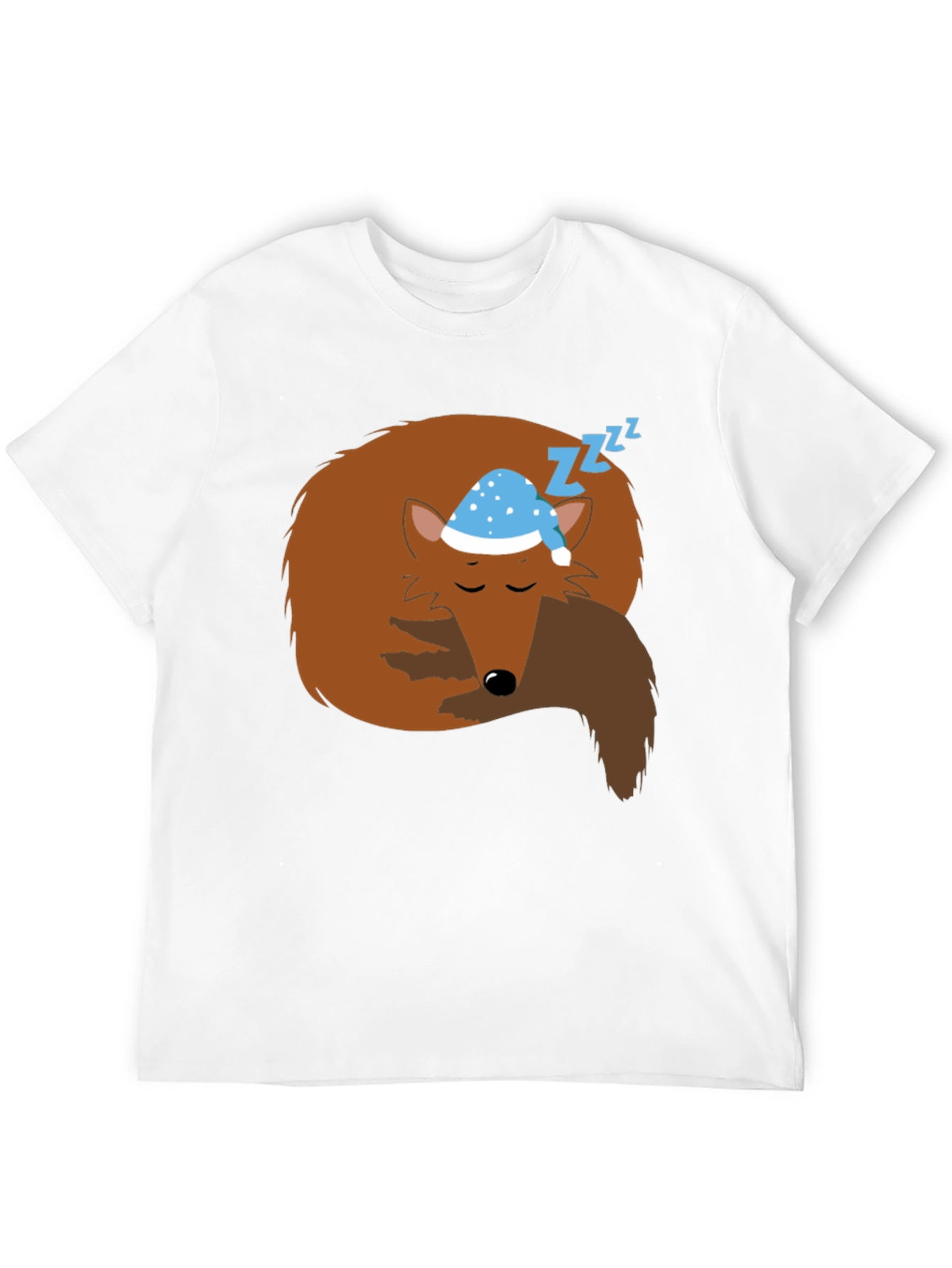 Sleeping Fox Graphic Tee - Comfy Black T-Shirt