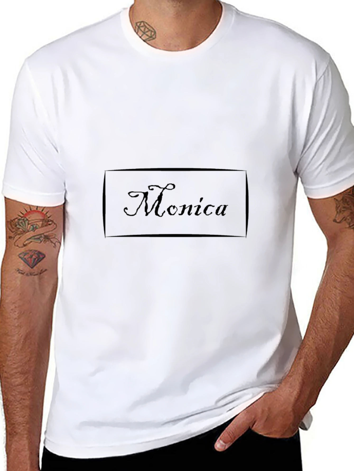 Personalized Monica Black T-Shirt