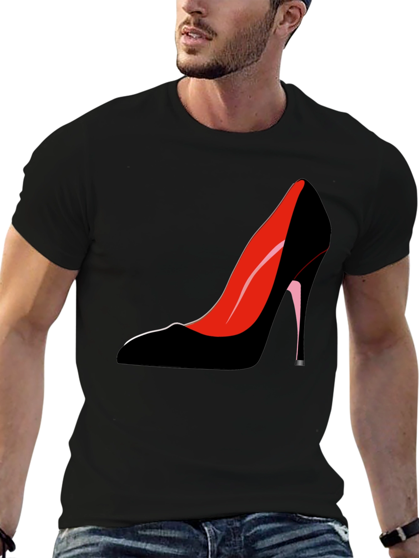 Stiletto Heel Graphic T-Shirt - Stylish Fashion Tee