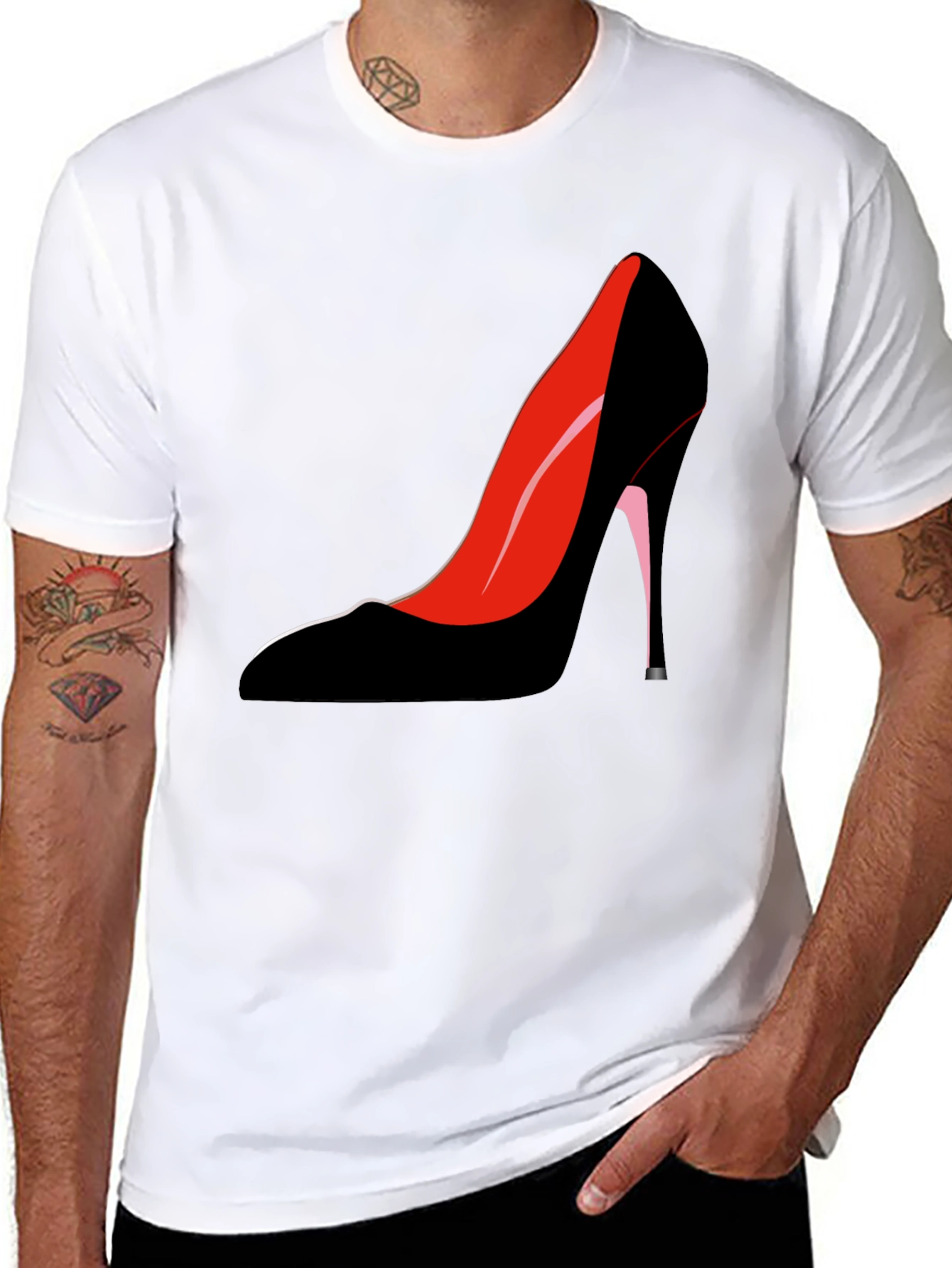 Stiletto Heel Graphic T-Shirt - Stylish Fashion Tee