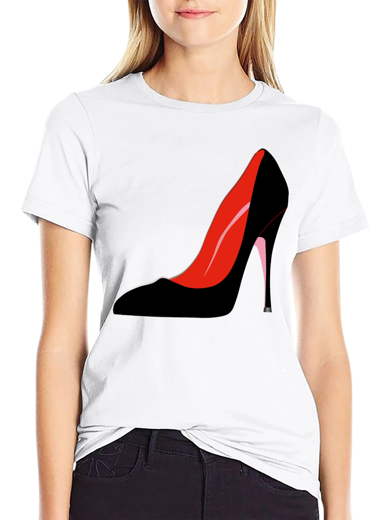 Stiletto Heel Graphic T-Shirt - Stylish Fashion Tee