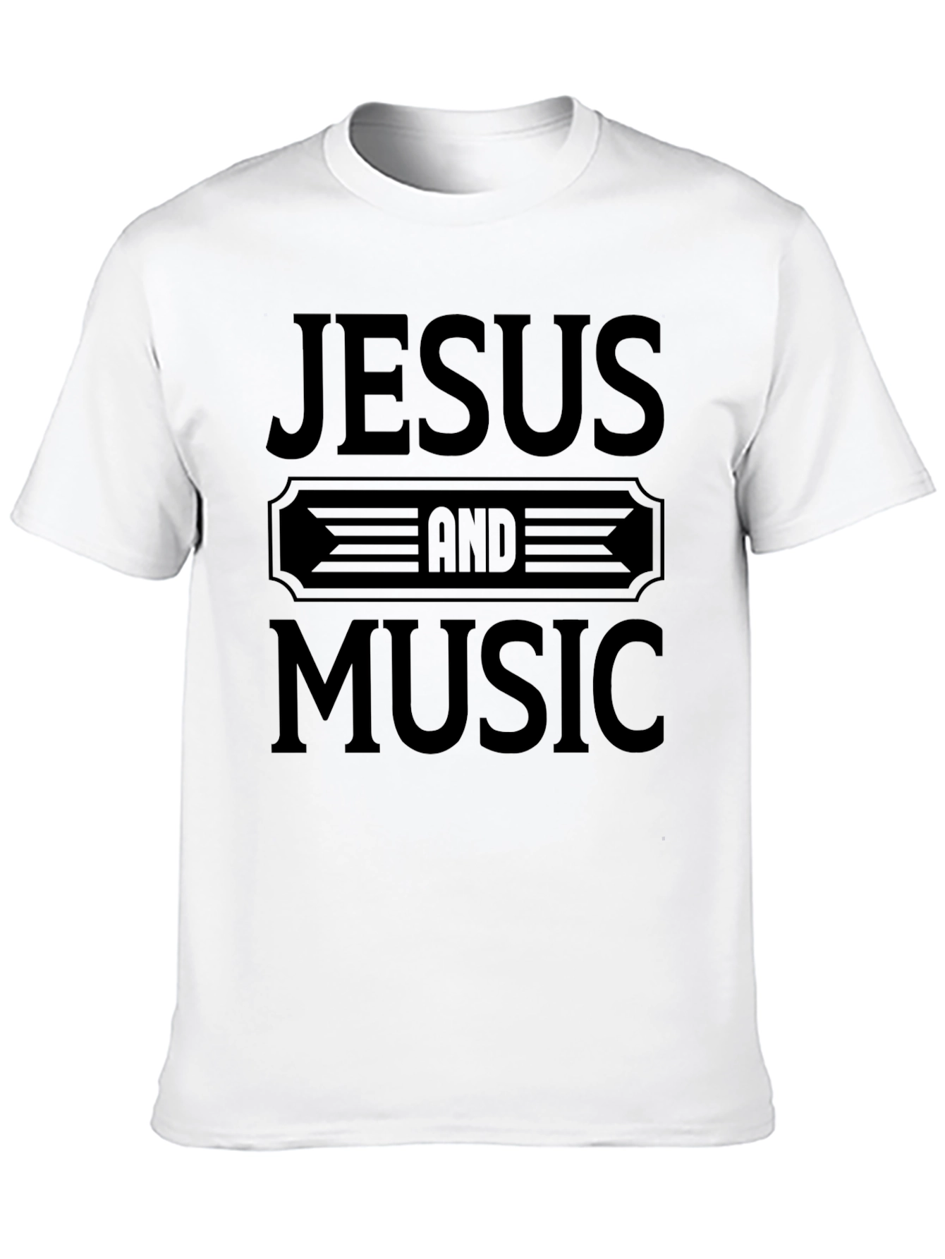 Jesus and Music Black T-Shirt