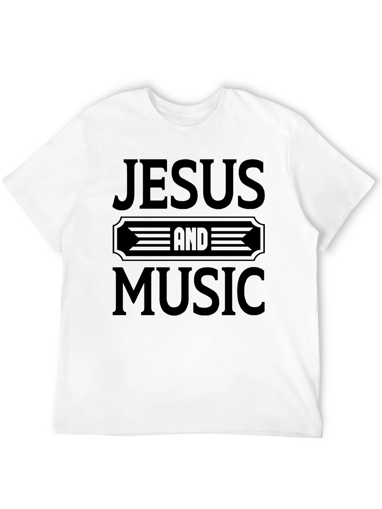 Jesus and Music Black T-Shirt