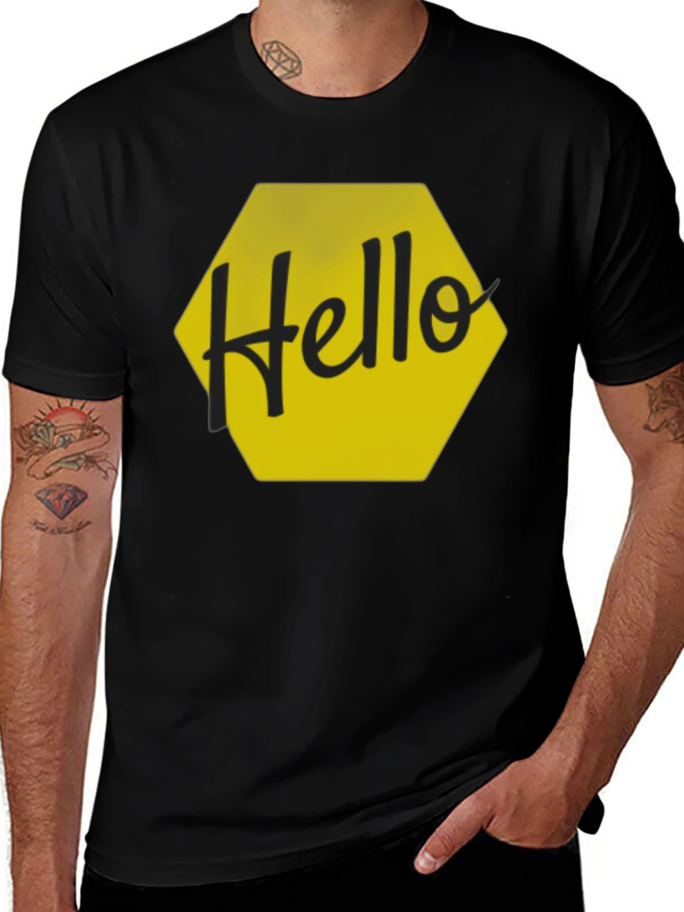 Hello Graphic Tee - Stylish Casual Wear