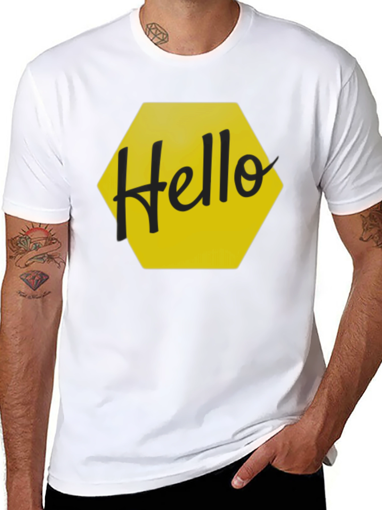 Hello Graphic Tee - Stylish Casual Wear