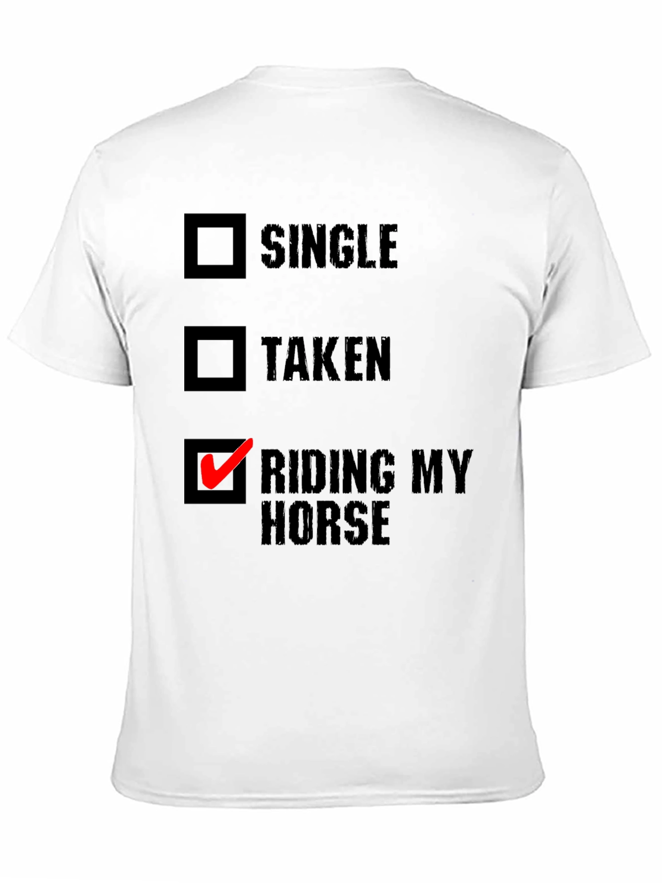 Riding My Horse T-Shirt - Novelty Equestrian Tee