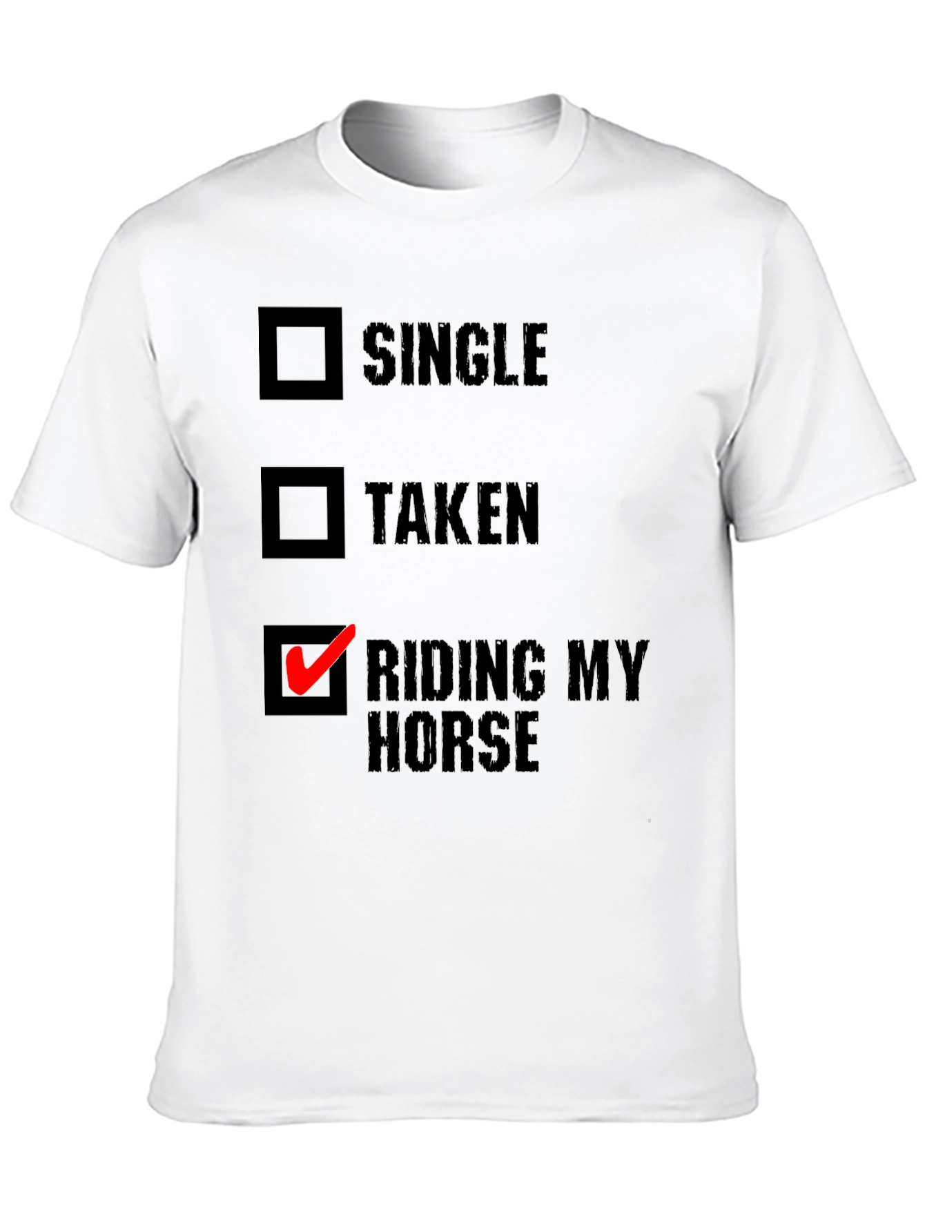 Riding My Horse T-Shirt - Novelty Equestrian Tee
