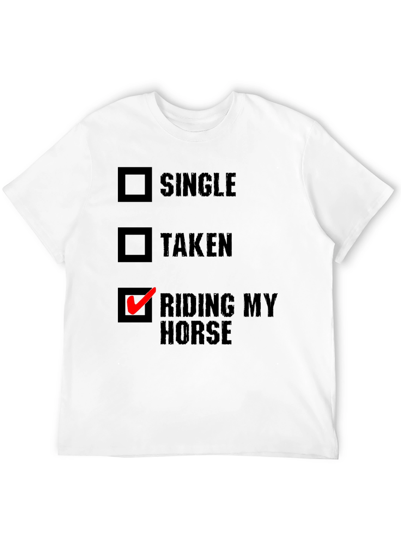 Riding My Horse T-Shirt - Novelty Equestrian Tee