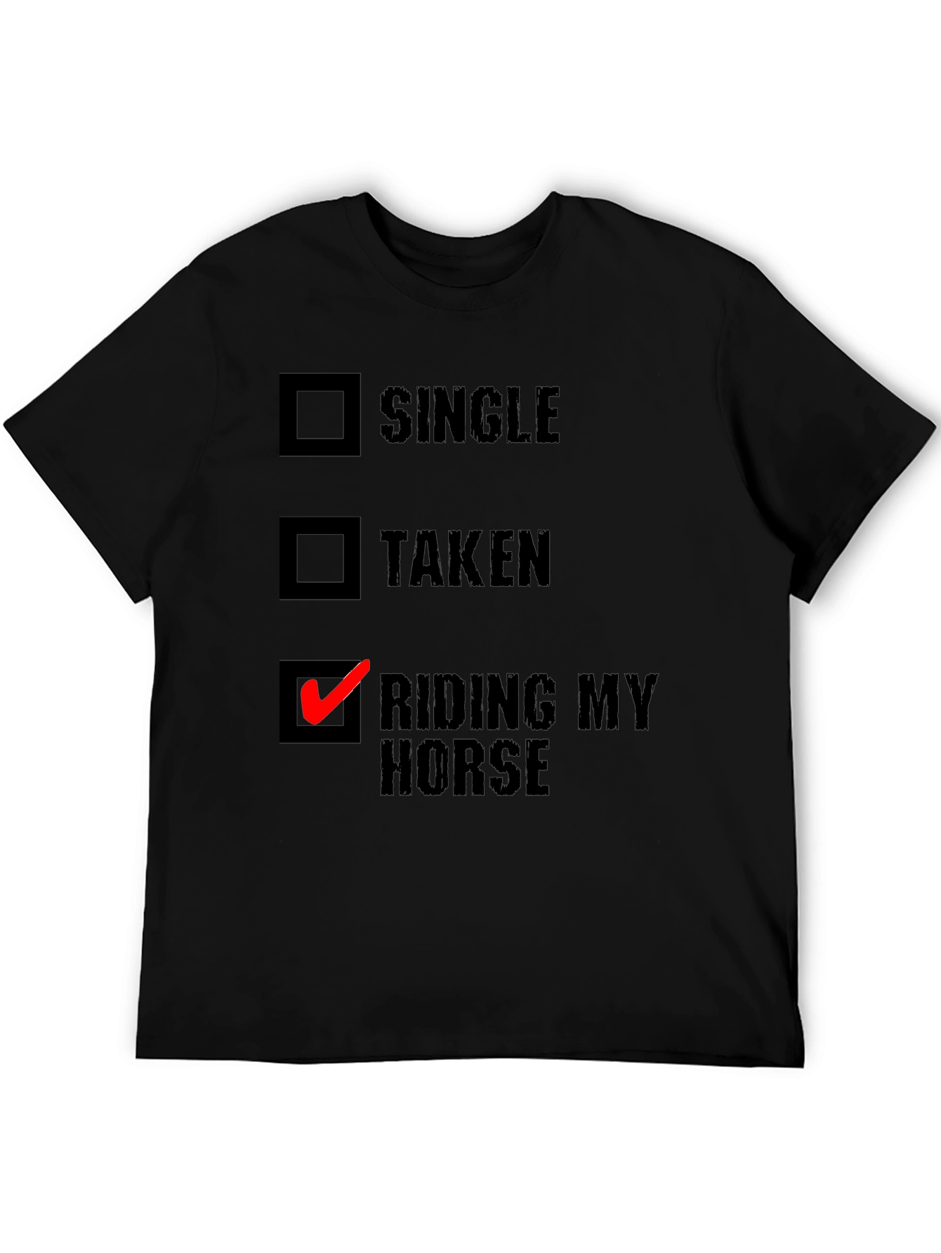 Riding My Horse T-Shirt - Novelty Equestrian Tee
