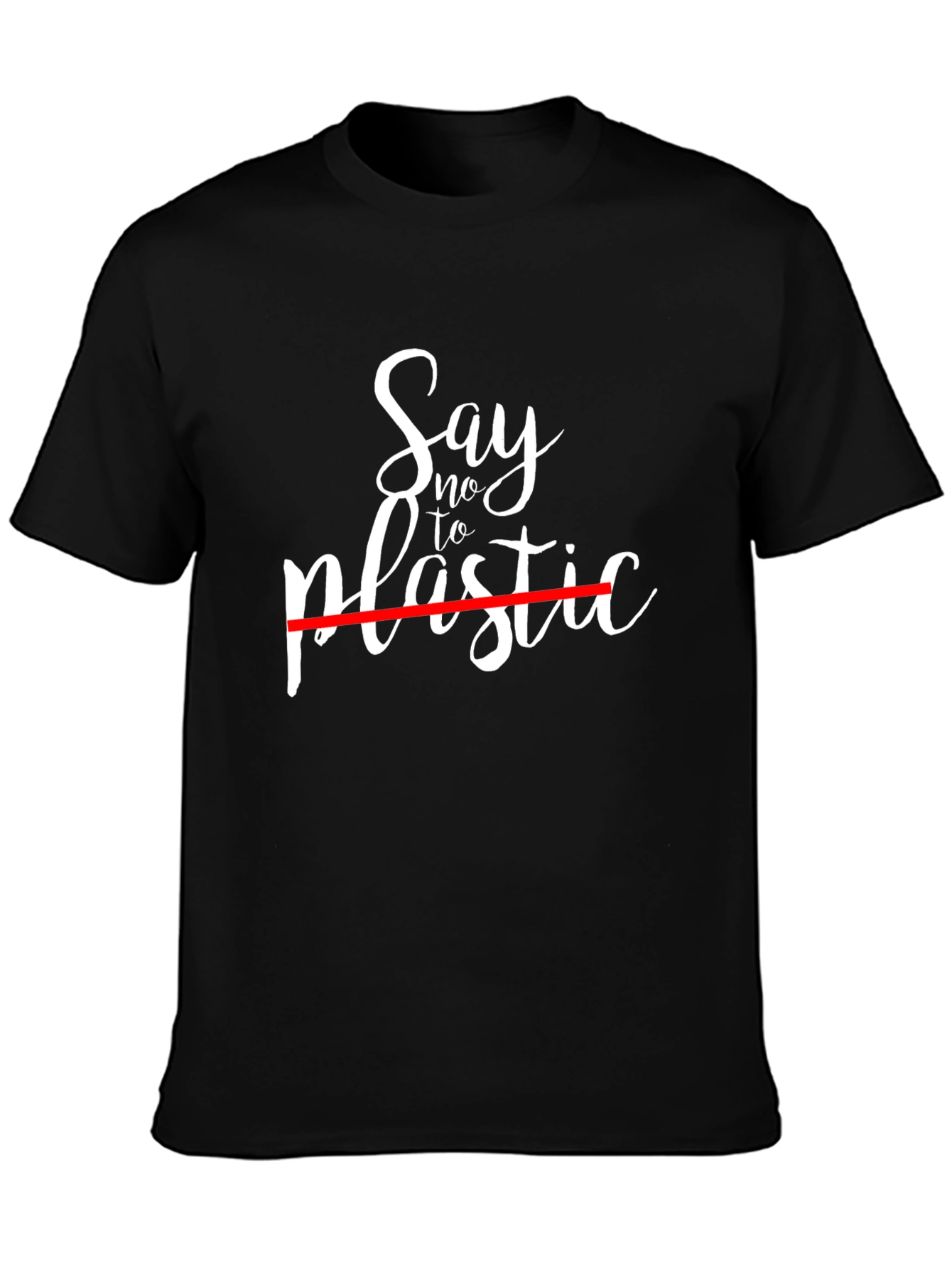 Say No To Plastic Black T-Shirt