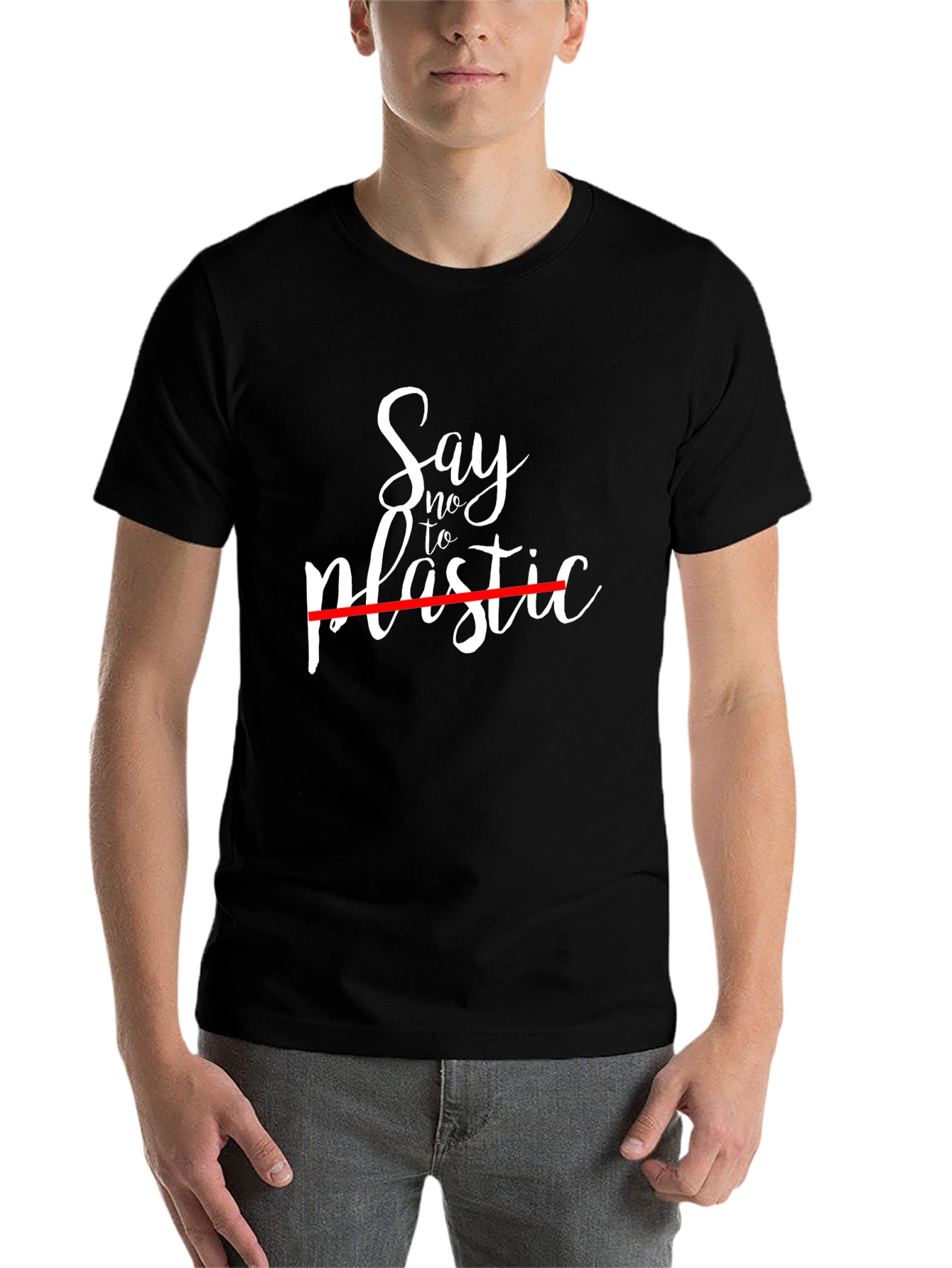 Say No To Plastic Black T-Shirt