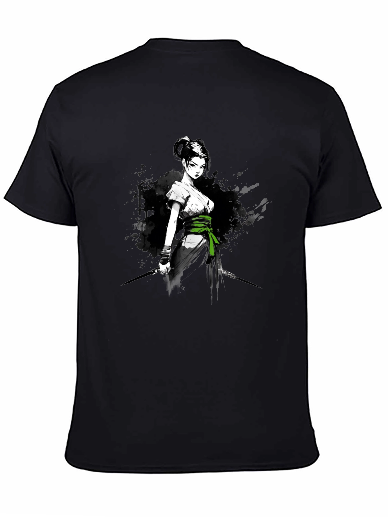 Samurai Girl Graphic T-Shirt - Bold Anime Design
