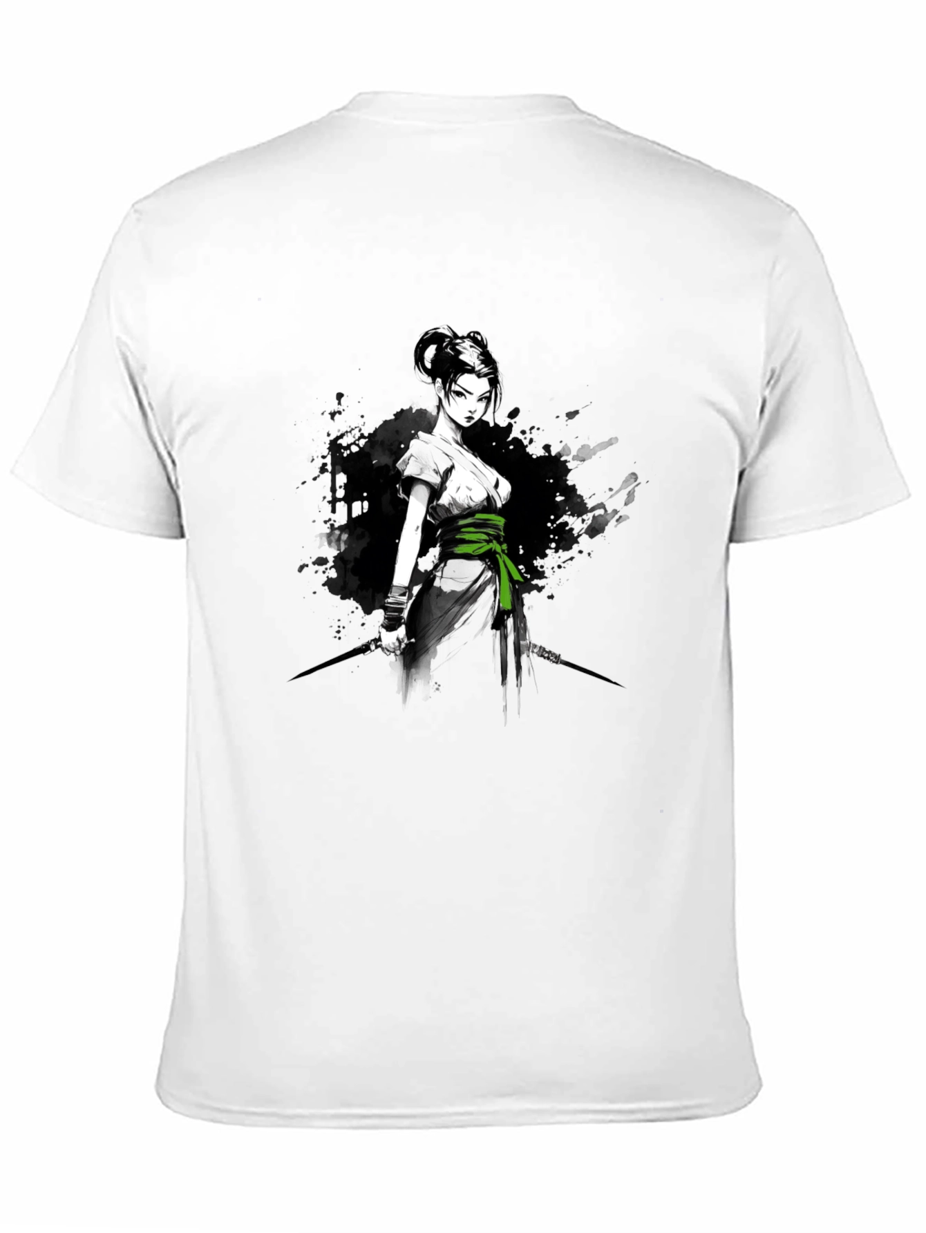 Samurai Girl Graphic T-Shirt - Bold Anime Design