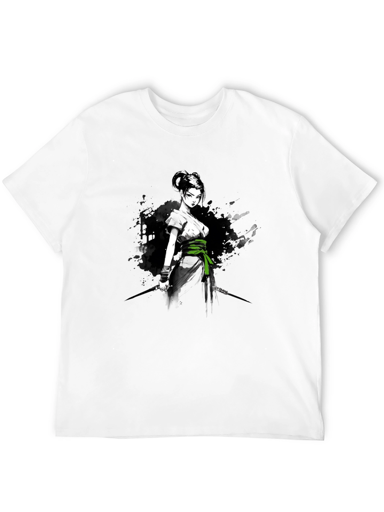 Samurai Girl Graphic T-Shirt - Bold Anime Design