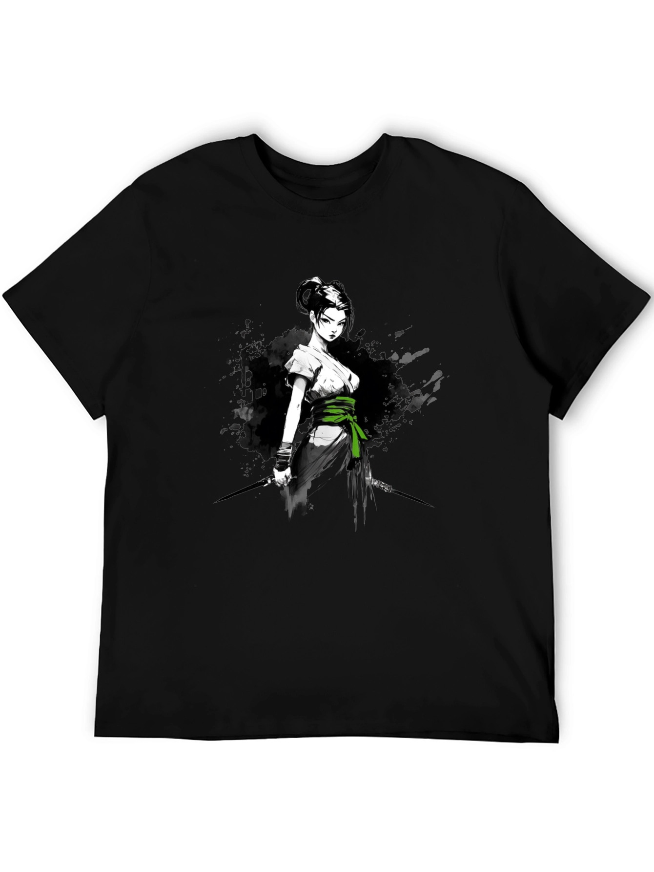 Samurai Girl Graphic T-Shirt - Bold Anime Design