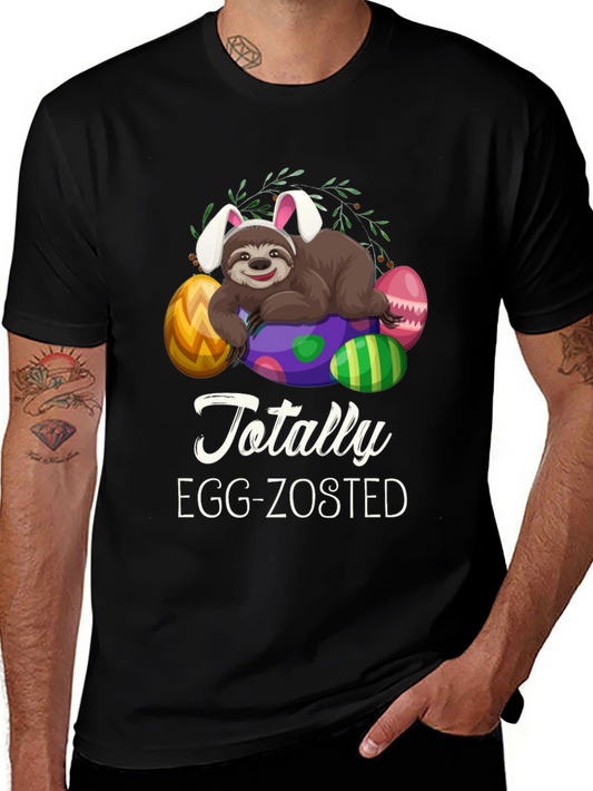 Easter Sloth T-Shirt: Totally Egg-Zosted Tee