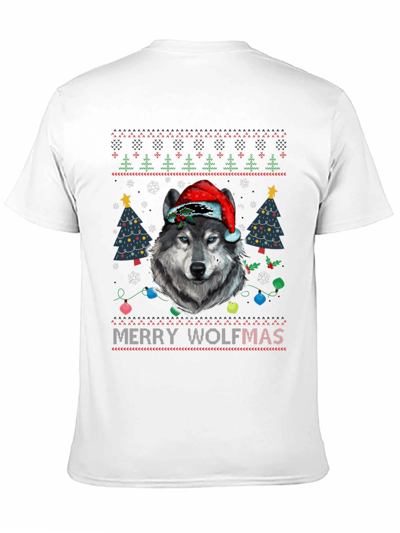 Merry Wolfmas Ugly Christmas T-Shirt