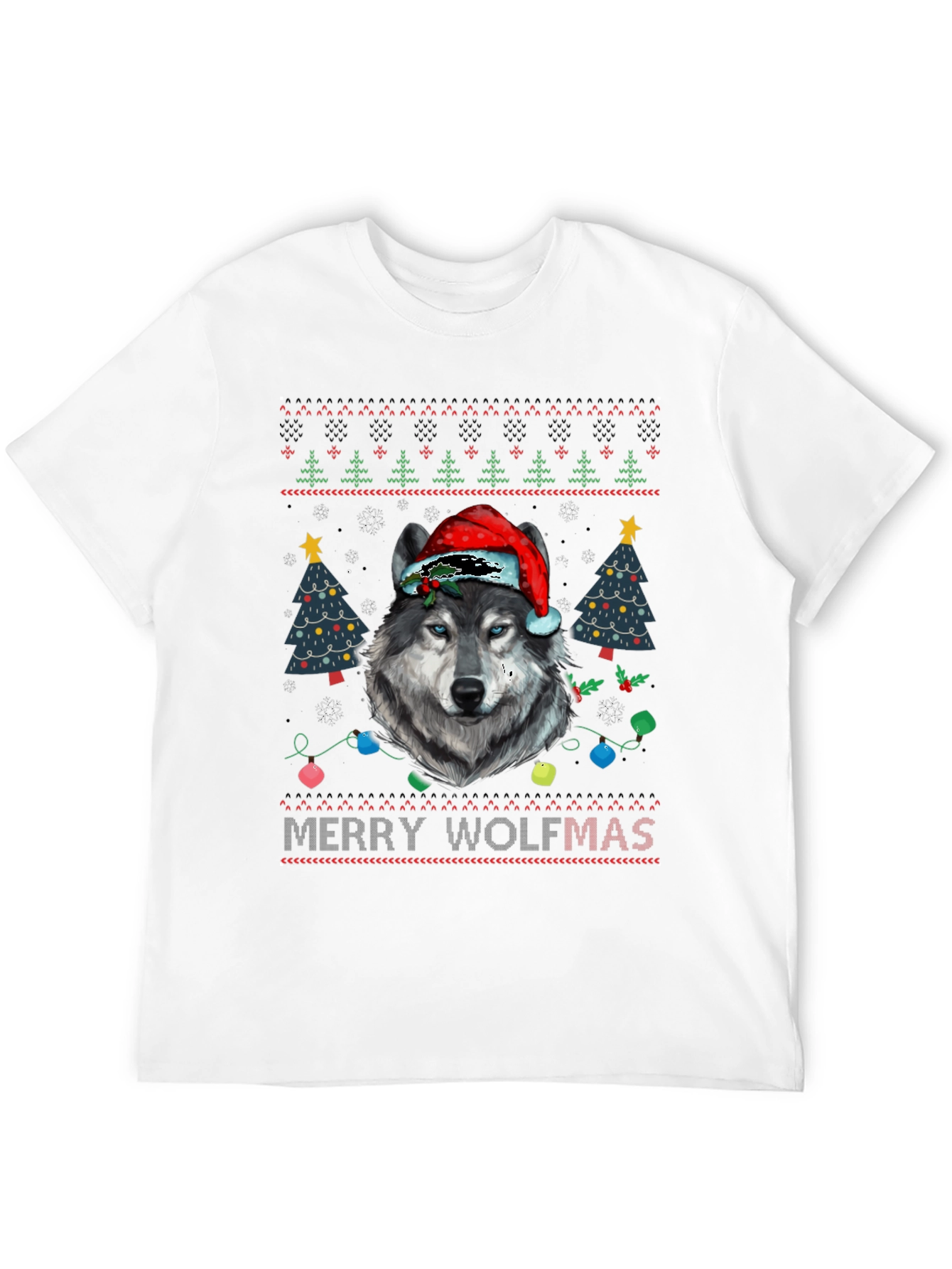 Merry Wolfmas Ugly Christmas T-Shirt