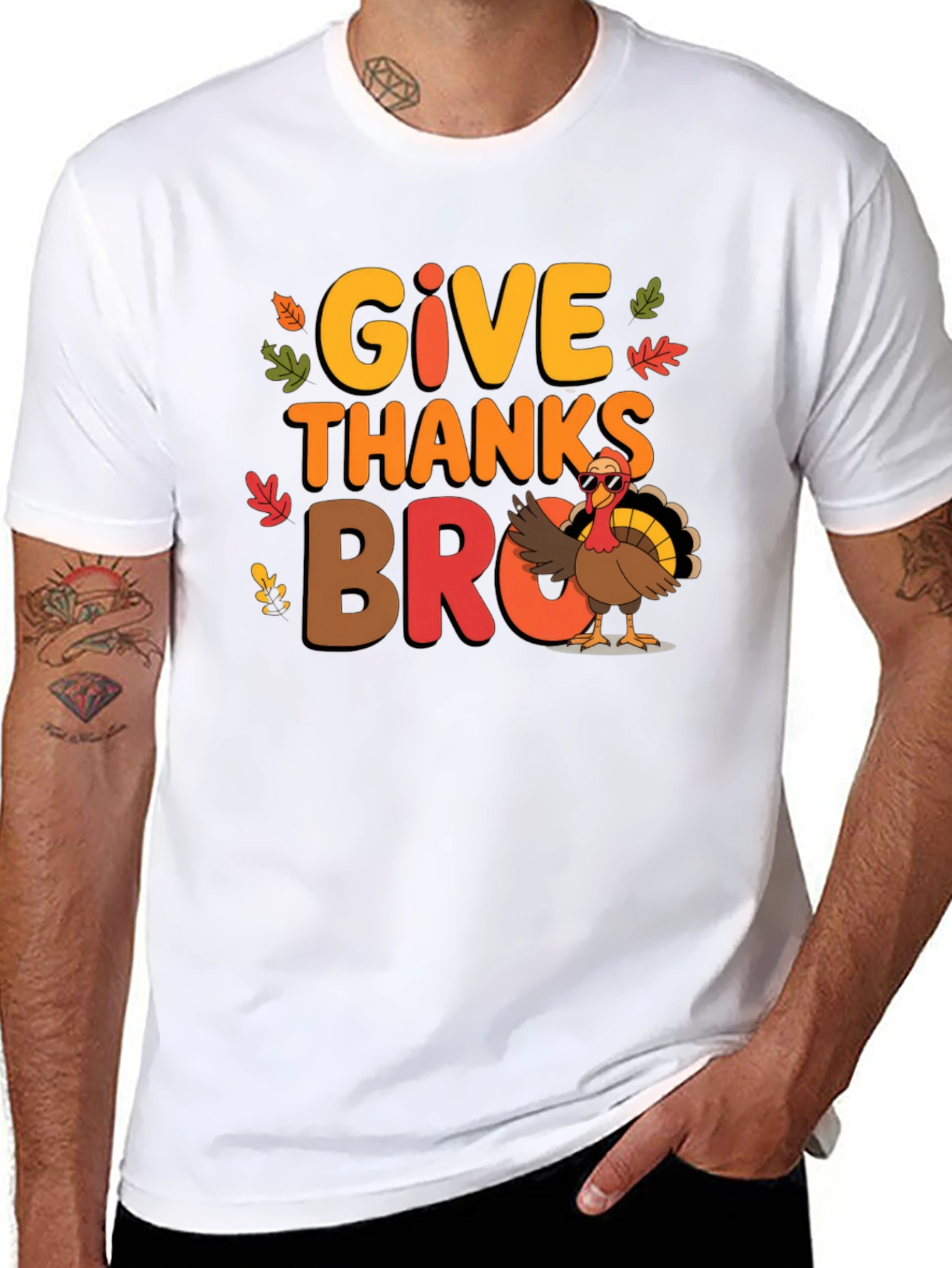 Give Thanks Bro Thanksgiving T-Shirt