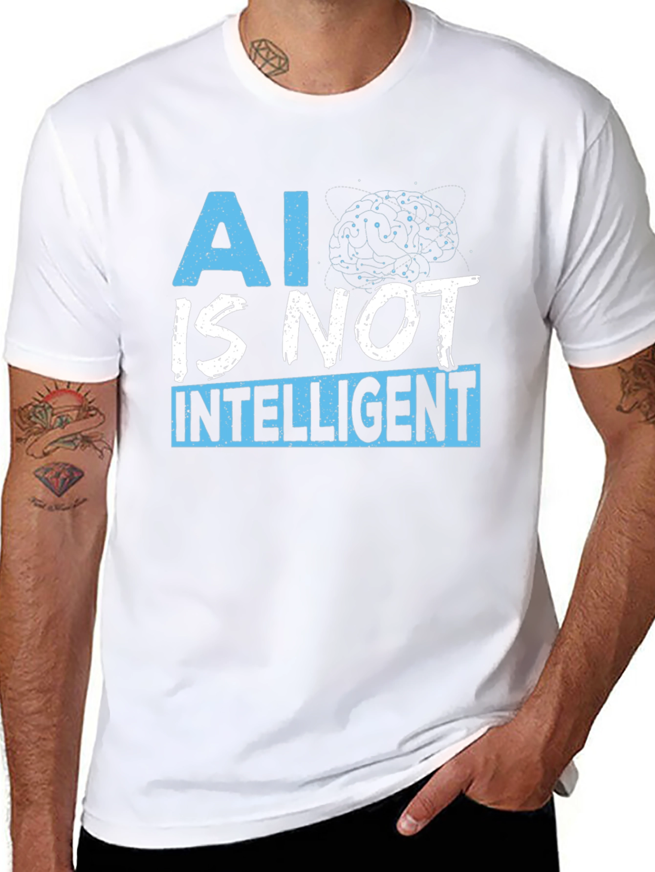 AI is Not Intelligent T-Shirt - Black