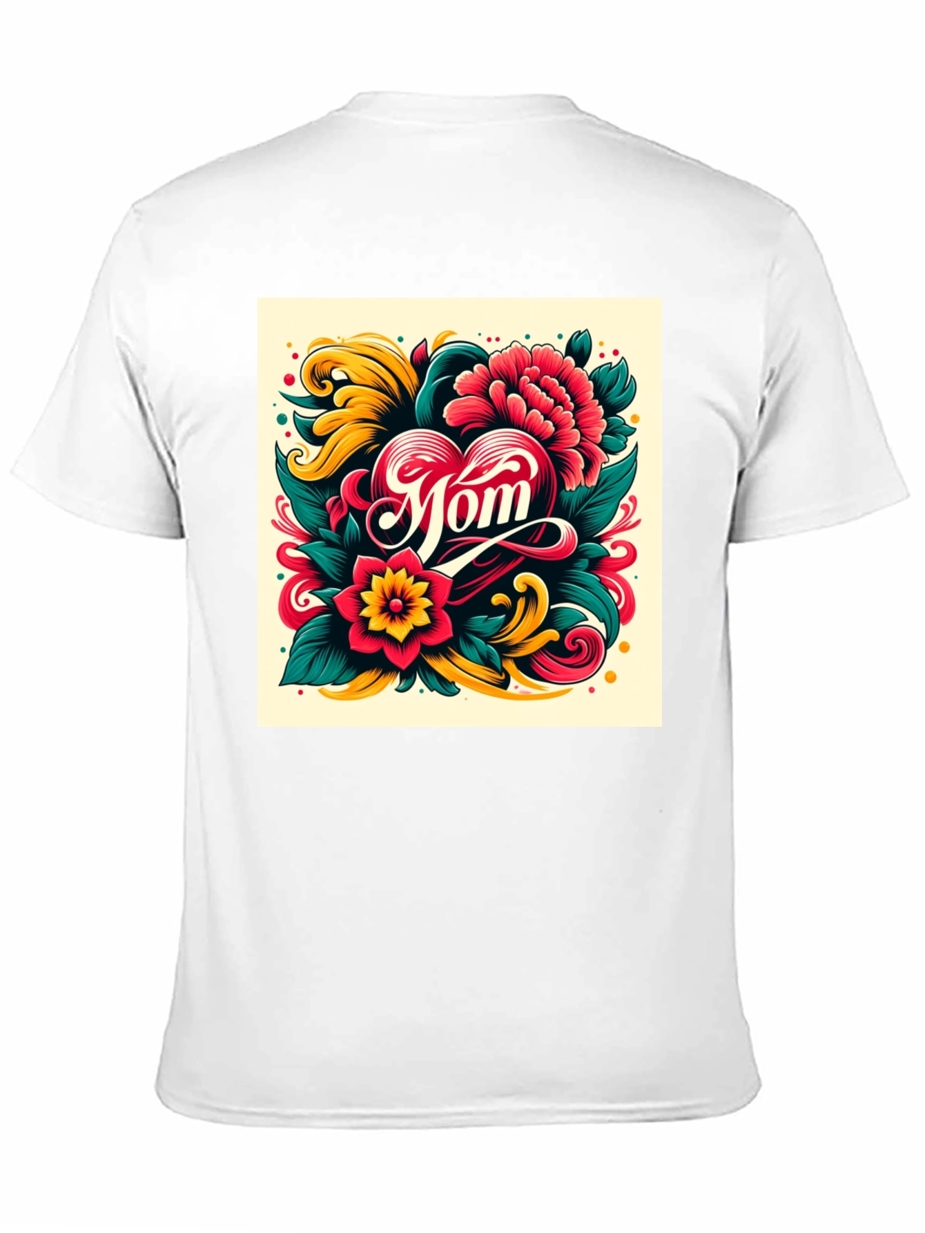 Mom Floral Heart Graphic T-Shirt
