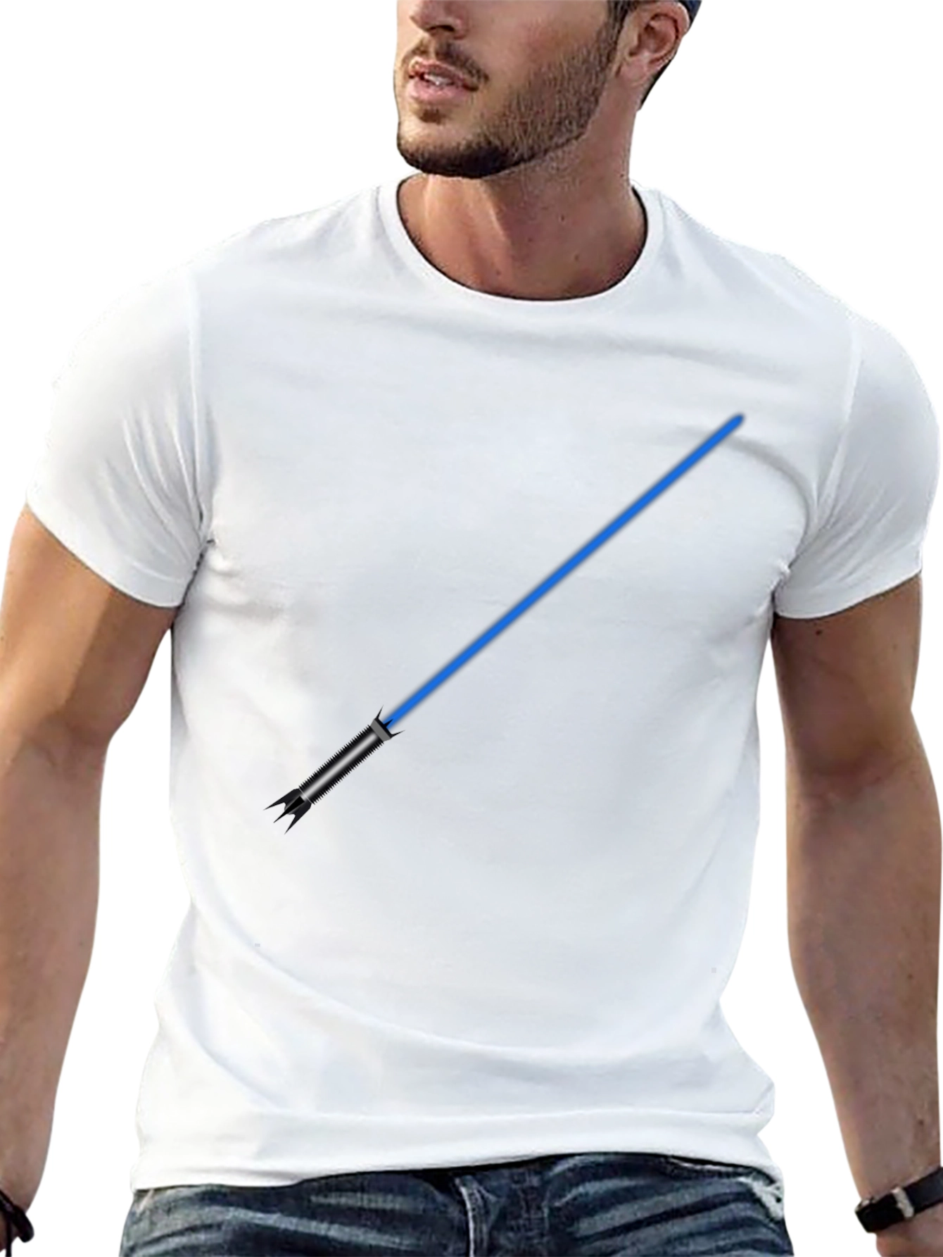 Blue Lightsaber Graphic T-Shirt