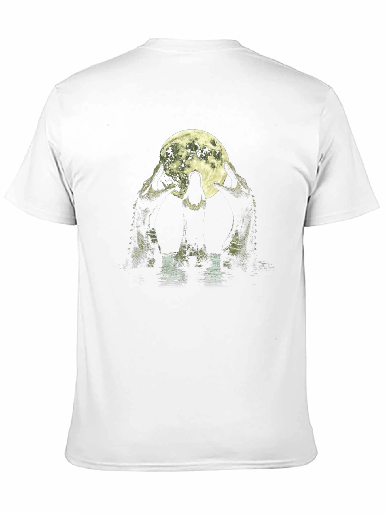 Crocodile Moon Black T-Shirt