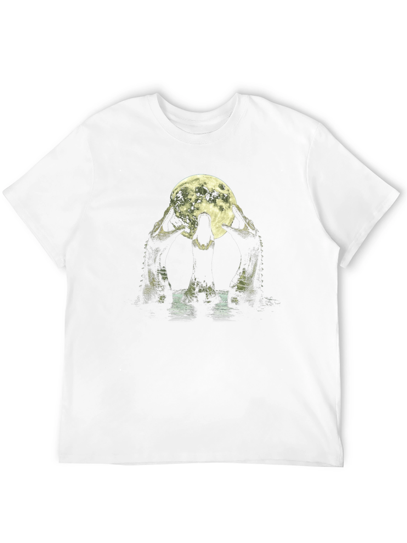 Crocodile Moon Black T-Shirt