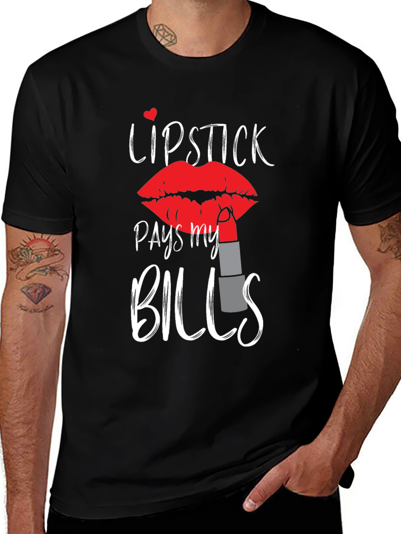 Lipstick Pays My Bills Graphic Tee