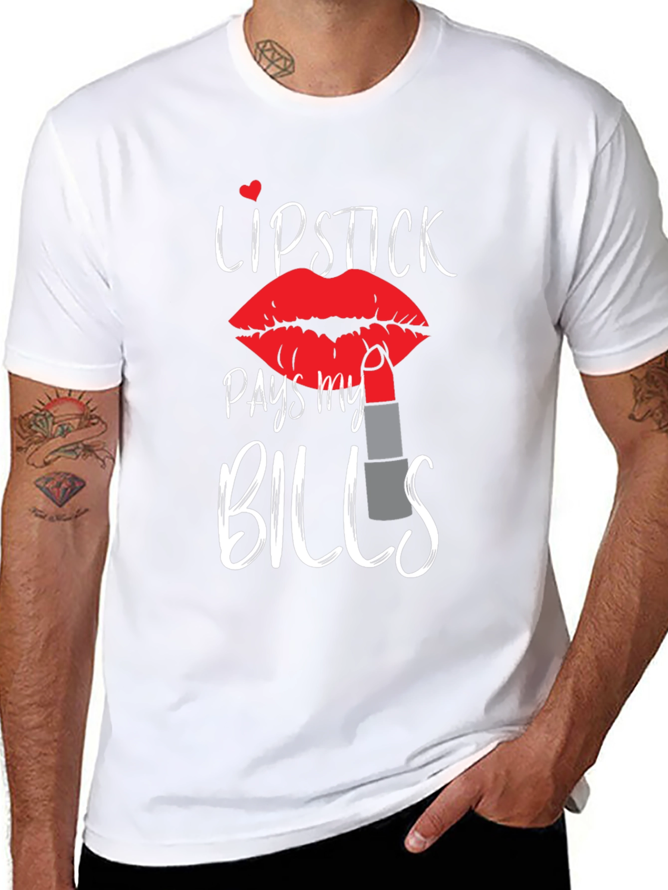 Lipstick Pays My Bills Graphic Tee