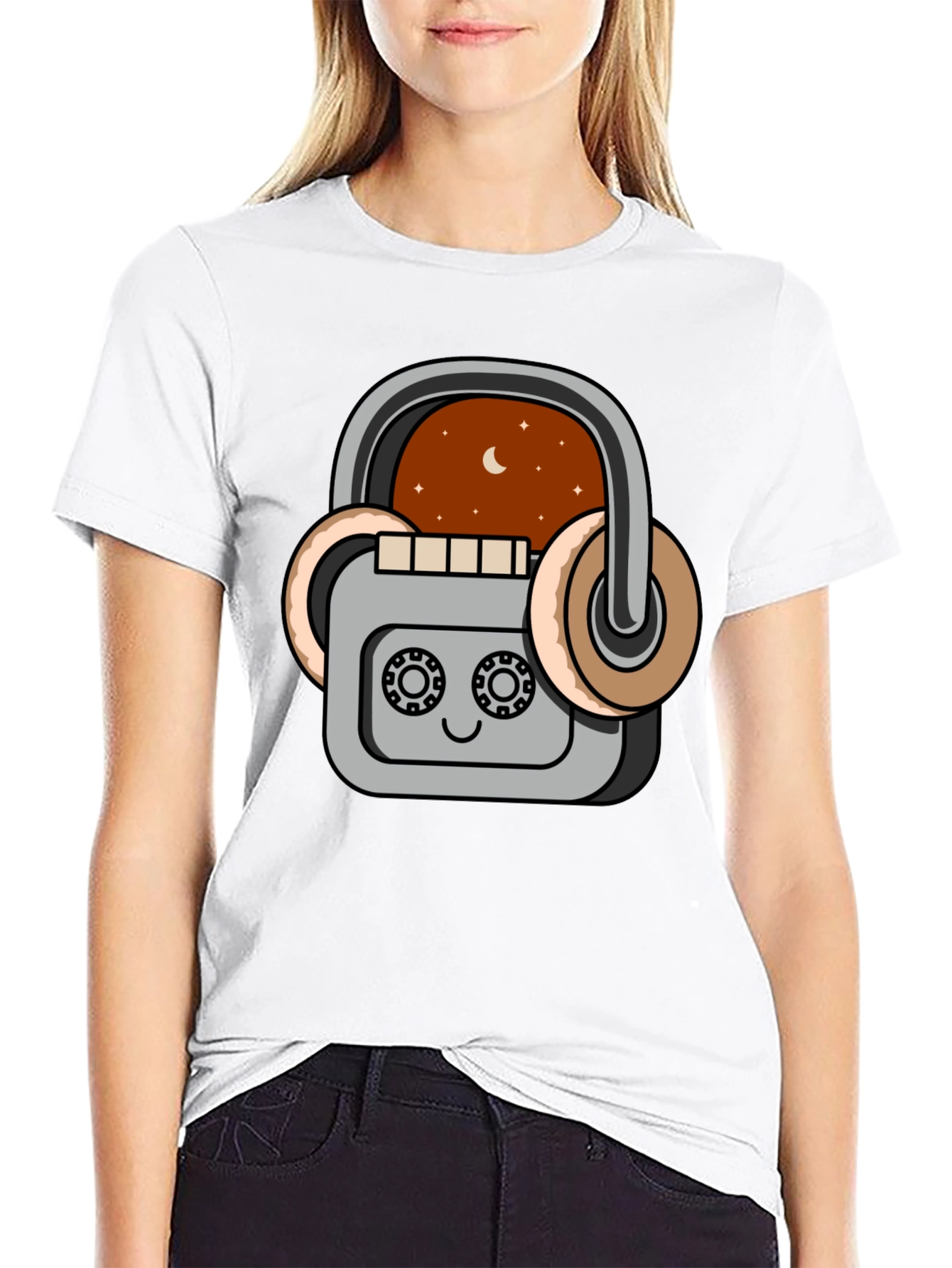 Retro Cassette Player Graphic T-Shirt - Music Lover Tee