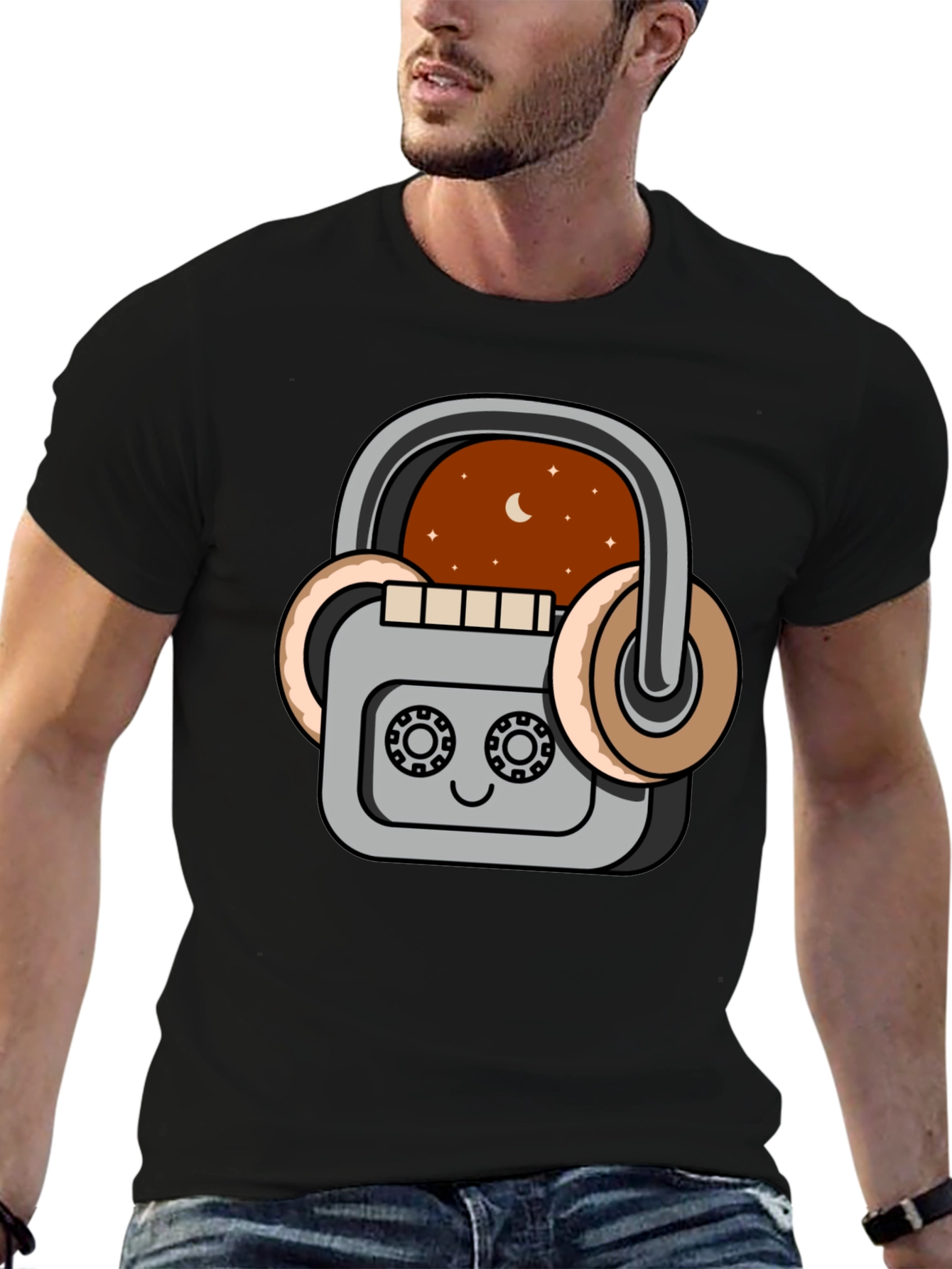 Retro Cassette Player Graphic T-Shirt - Music Lover Tee