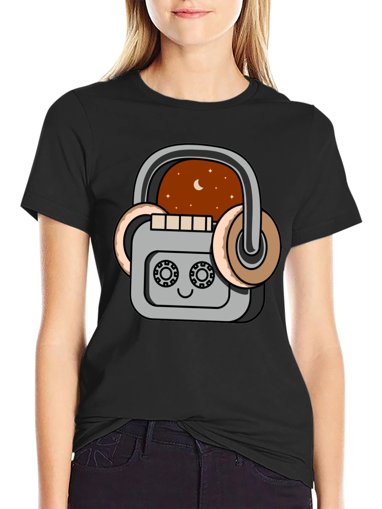 Retro Cassette Player Graphic T-Shirt - Music Lover Tee