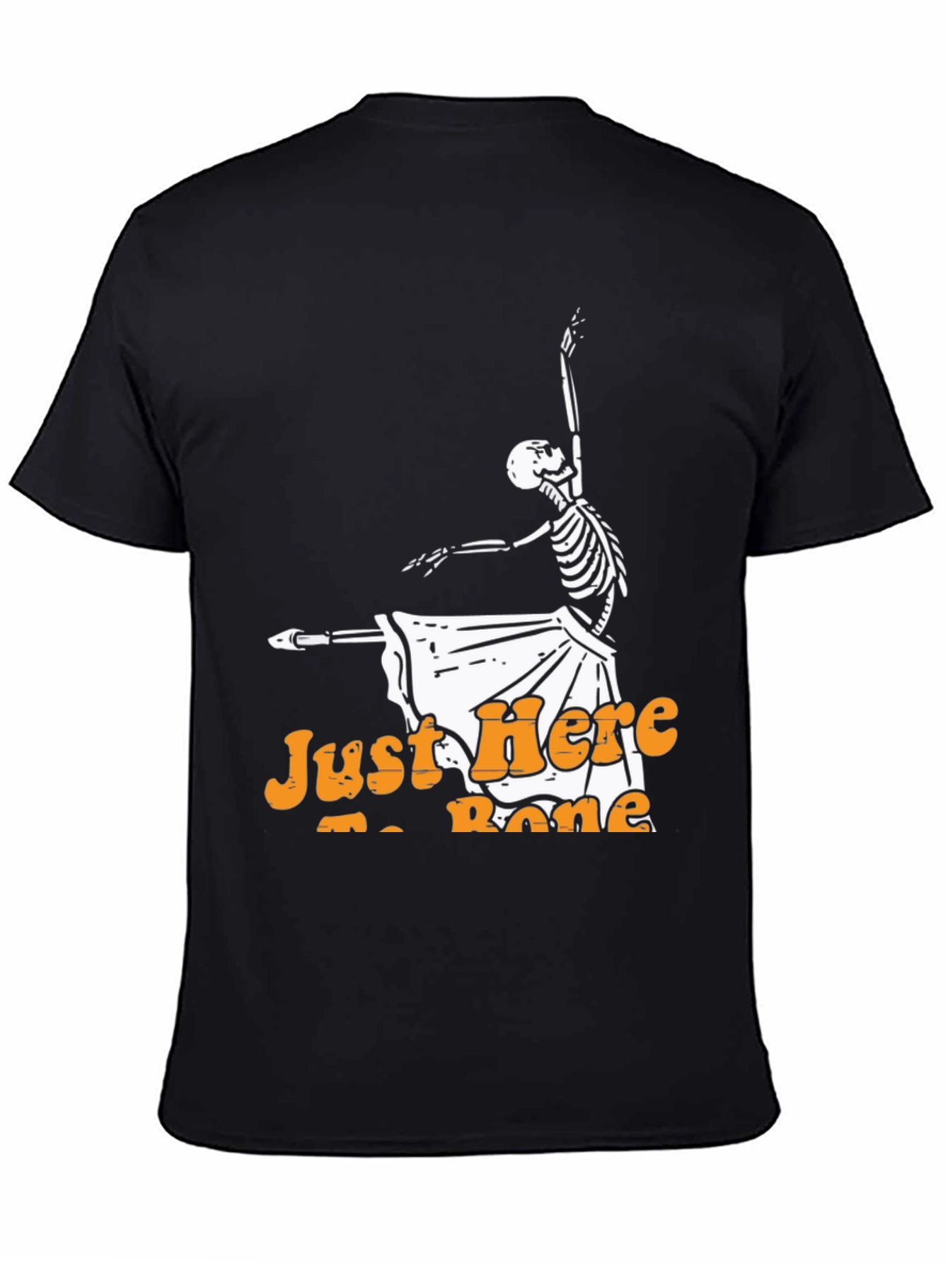 Dancing Skeleton Halloween T-Shirt - Just Here to Bone