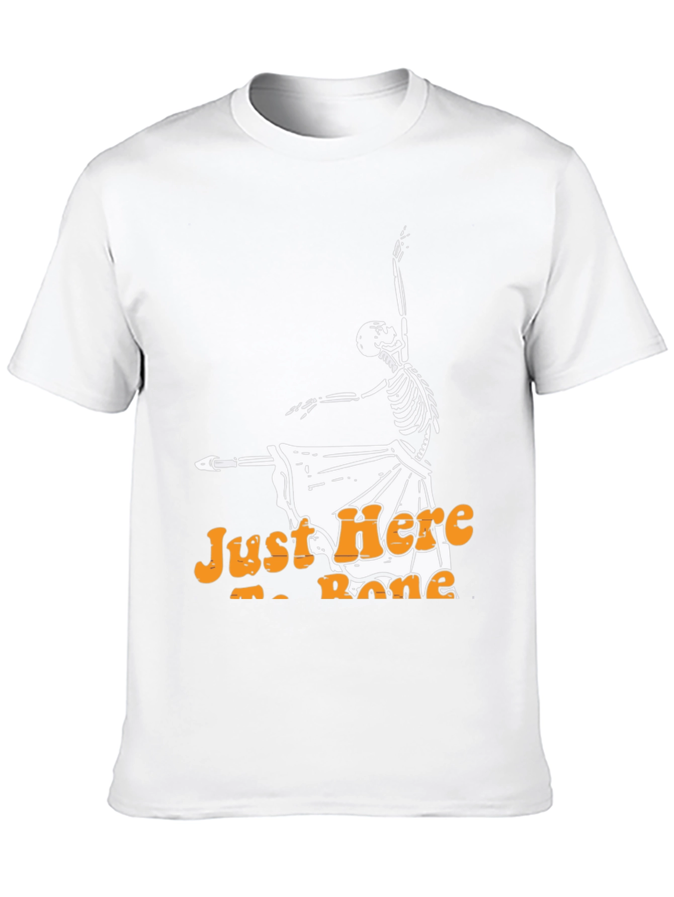 Dancing Skeleton Halloween T-Shirt - Just Here to Bone