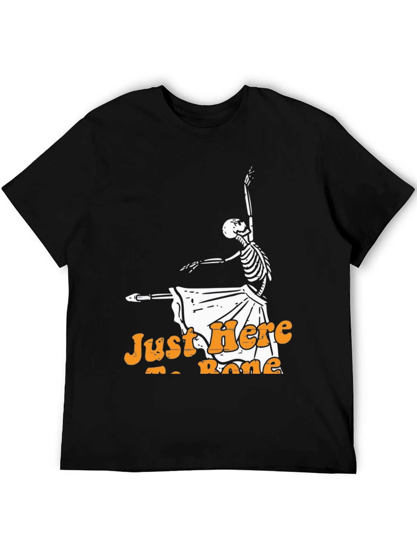 Dancing Skeleton Halloween T-Shirt - Just Here to Bone