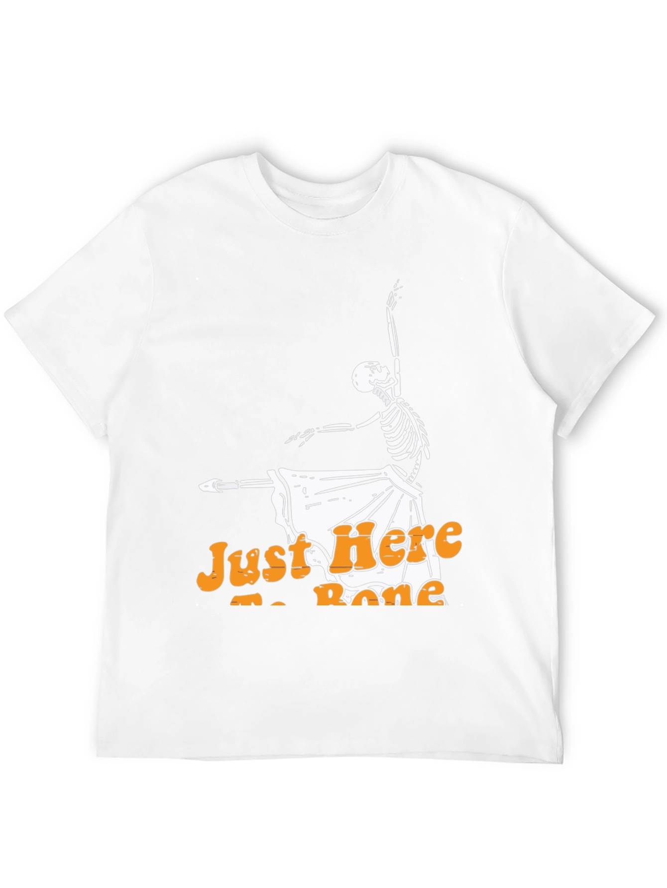 Dancing Skeleton Halloween T-Shirt - Just Here to Bone