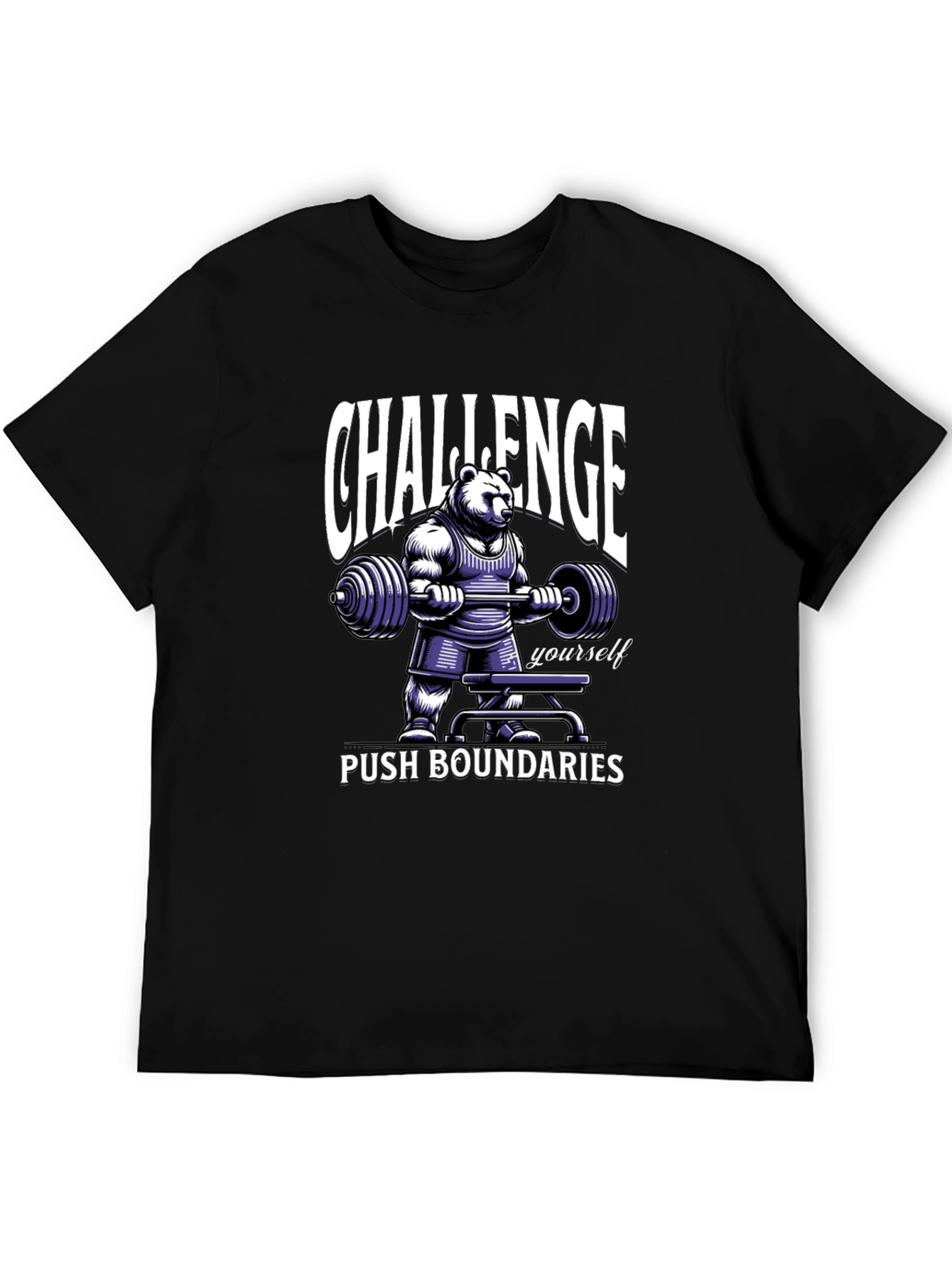 Challenge Yourself Bear Graphic T-Shirt