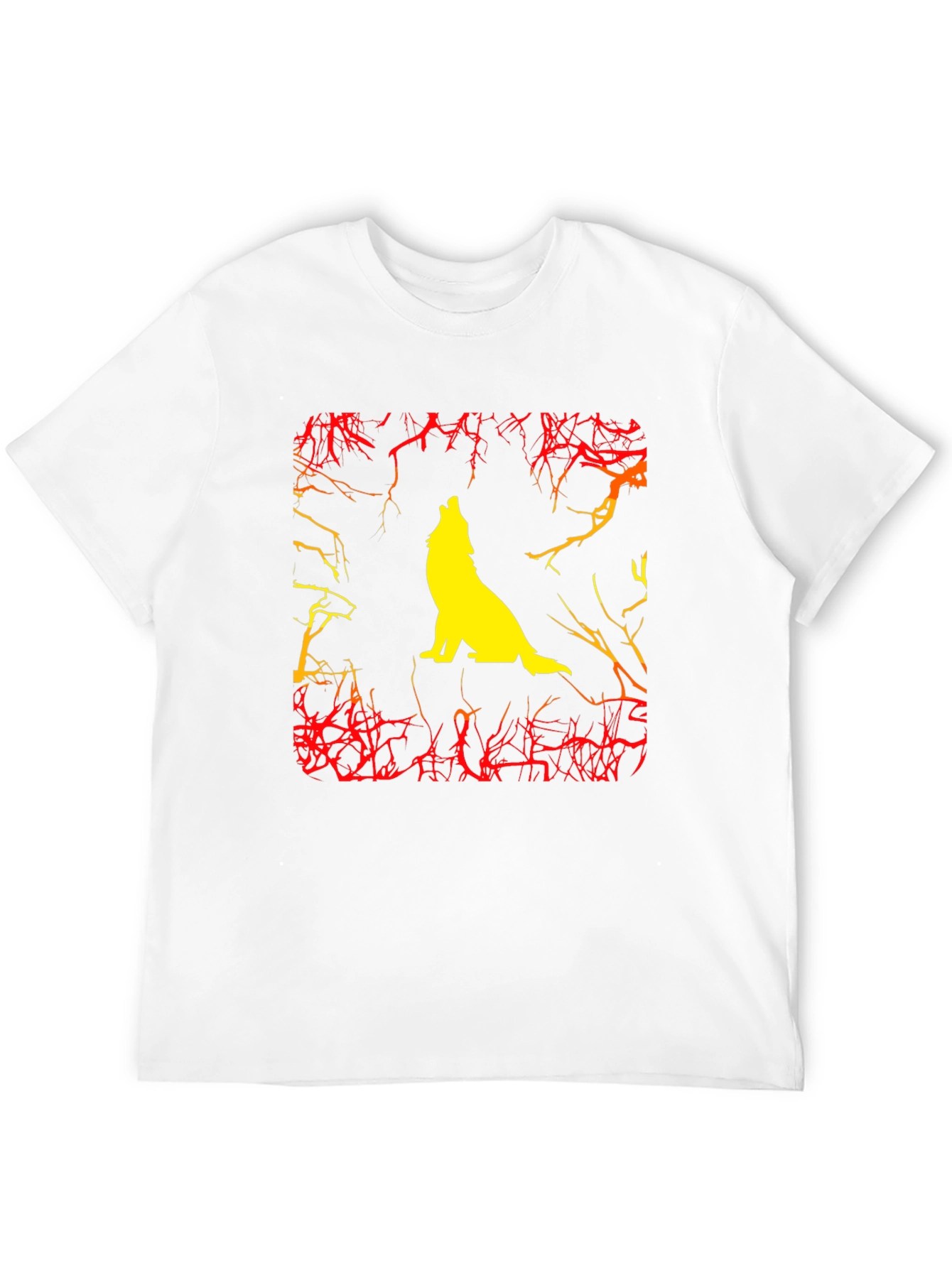 Wolf Howling Graphic Black T-Shirt